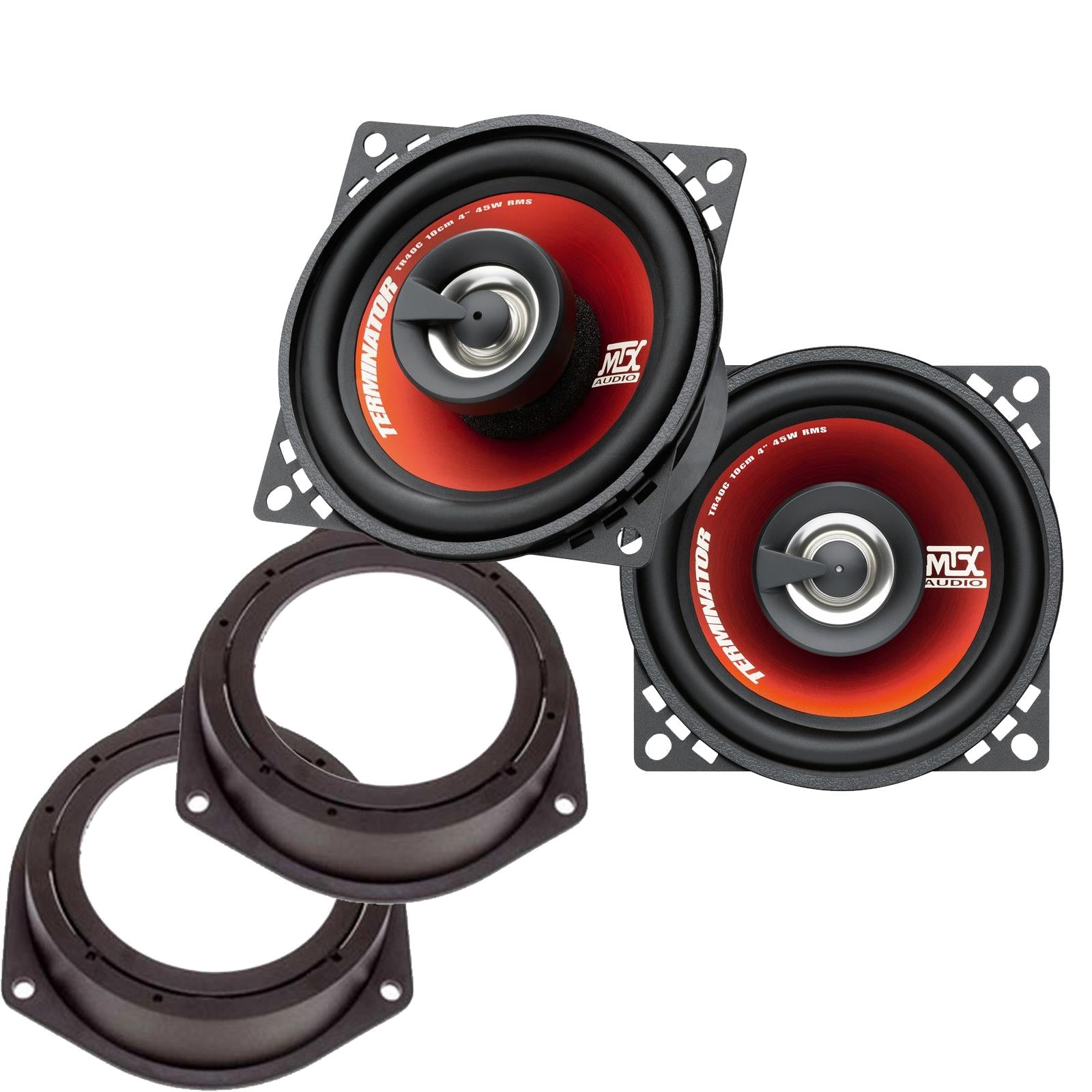 MTX TR40C 100mm/10cm/4" 2-Way Coaxial Car speakers (Per Pair Max 620|90 watts RMS) Fits Vauxhall Astra 2005-10 | Corsa 06-14