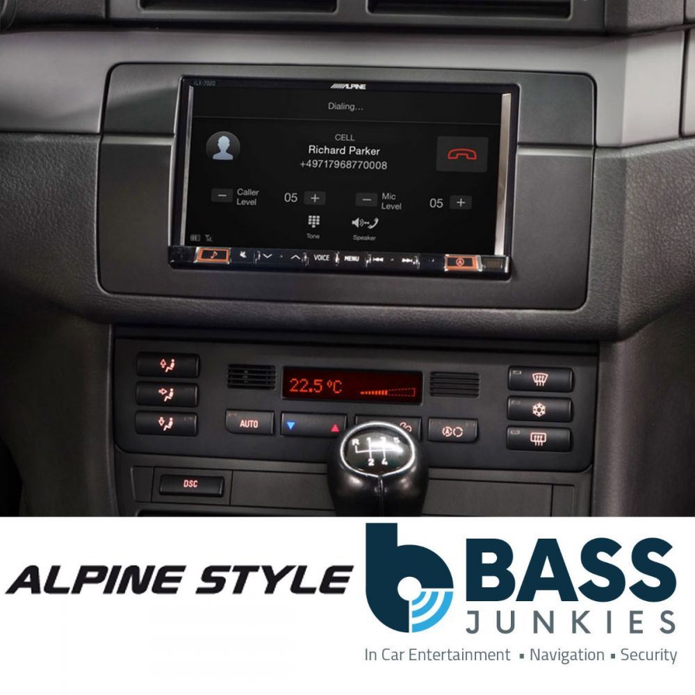 Alpine iLX-702E46 BMW E46 7” DAB+ Bluetooth CarPlay Android Auto Mechless Touchscreen Car Stereo