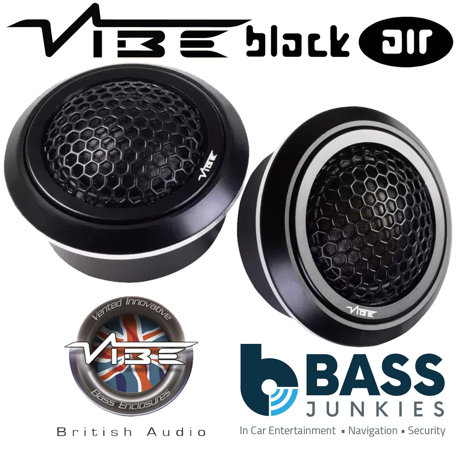 VIBE BA1TW-V4 360 Watts a Pair Blackair 2.1" (54mm) Premium Series Car Tweeters