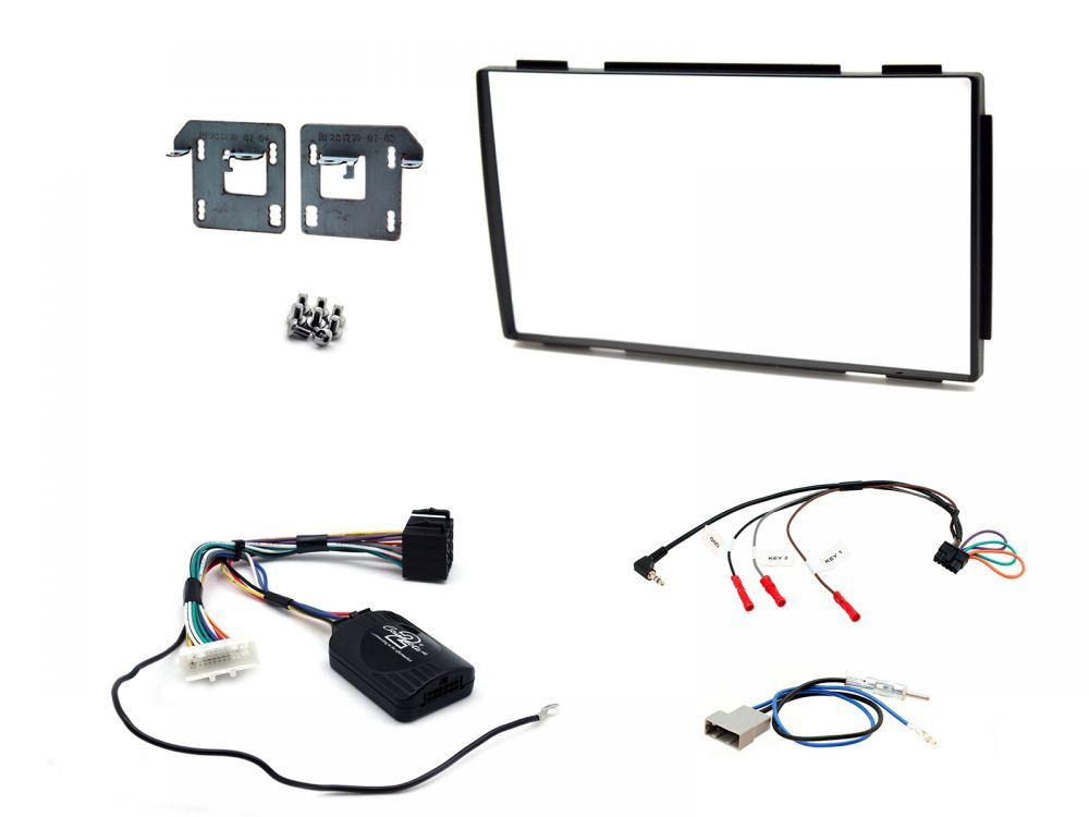 Connects2 CTKNS03 - Nissan Qashqai 2007 - 2013 Double Din Fascia & Steering Wheel Interface Installation Kit