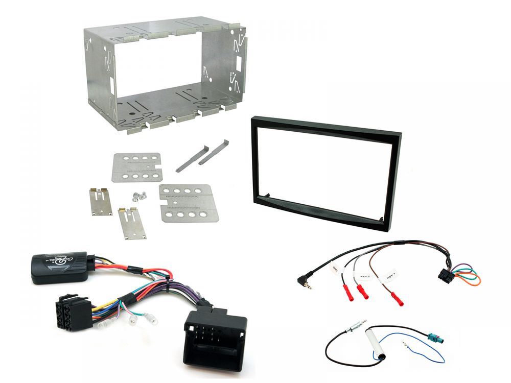 Connects2 CTKPE03 - Peugeot 207 2006 - 2012 Onwards Double Din Fascia & Steering Wheel Interface Installation Kit