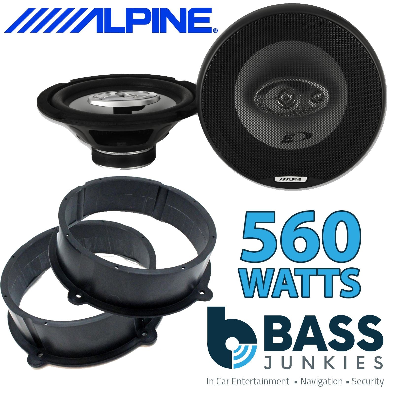 Alpine SXE-2035S 8" 8inch Speakers 560w 200mm/20cm Fits Audi TT 2007-14