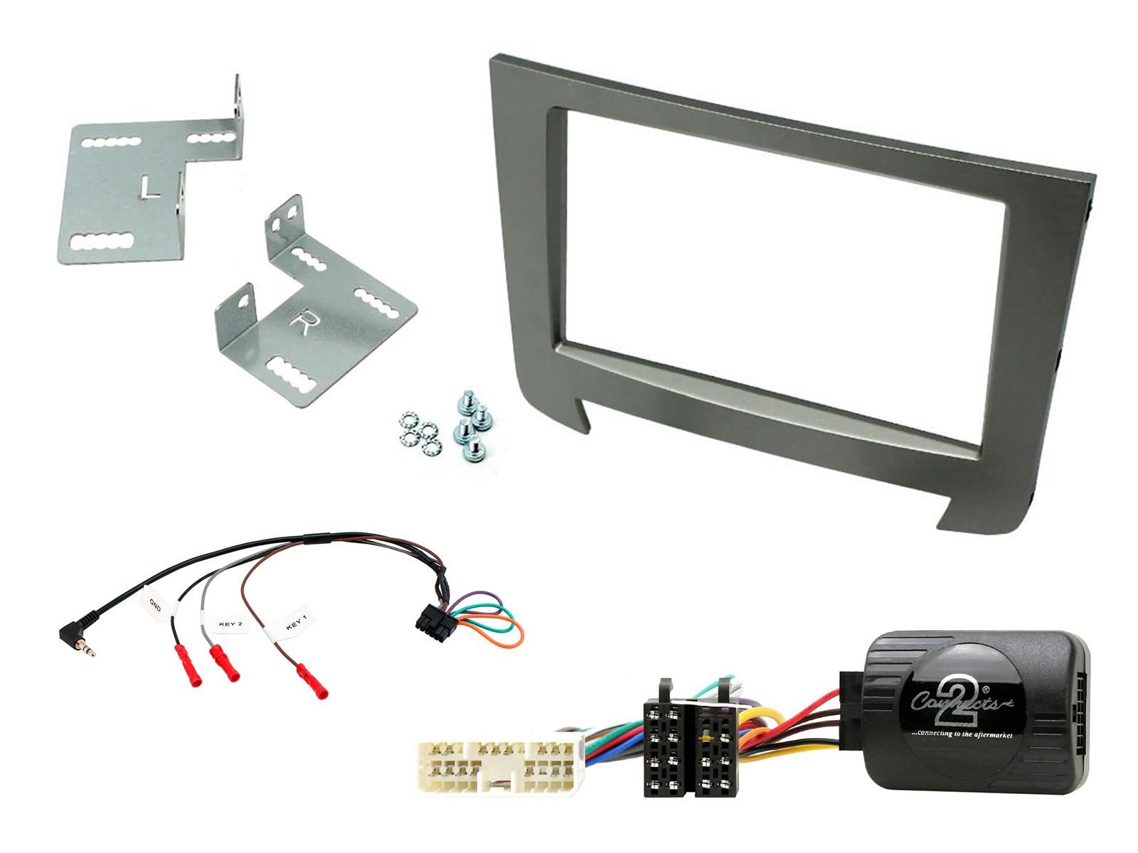 Grundig 6.8" Apple Android Double Din Stereo Fitting Kit + Steering Wheel Stalk Controls to fit SsangYong Rexton 2012-17