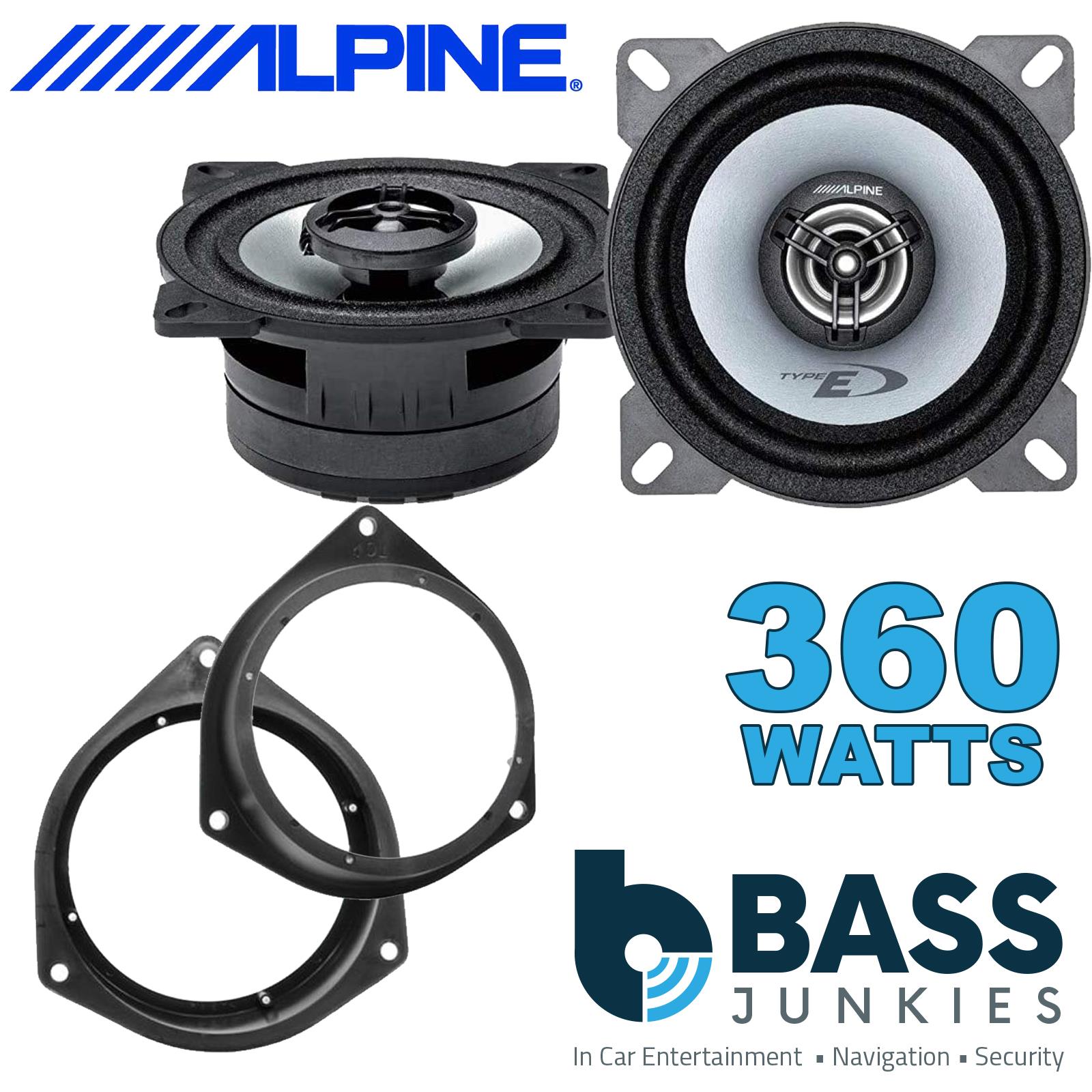 Alpine SXE-1025S 100mm/10cm/4" 2-Way Coaxial Car speakers (Per Pair Max 360|50 watts RMS) Fits Peugeot Bipper 2008-12