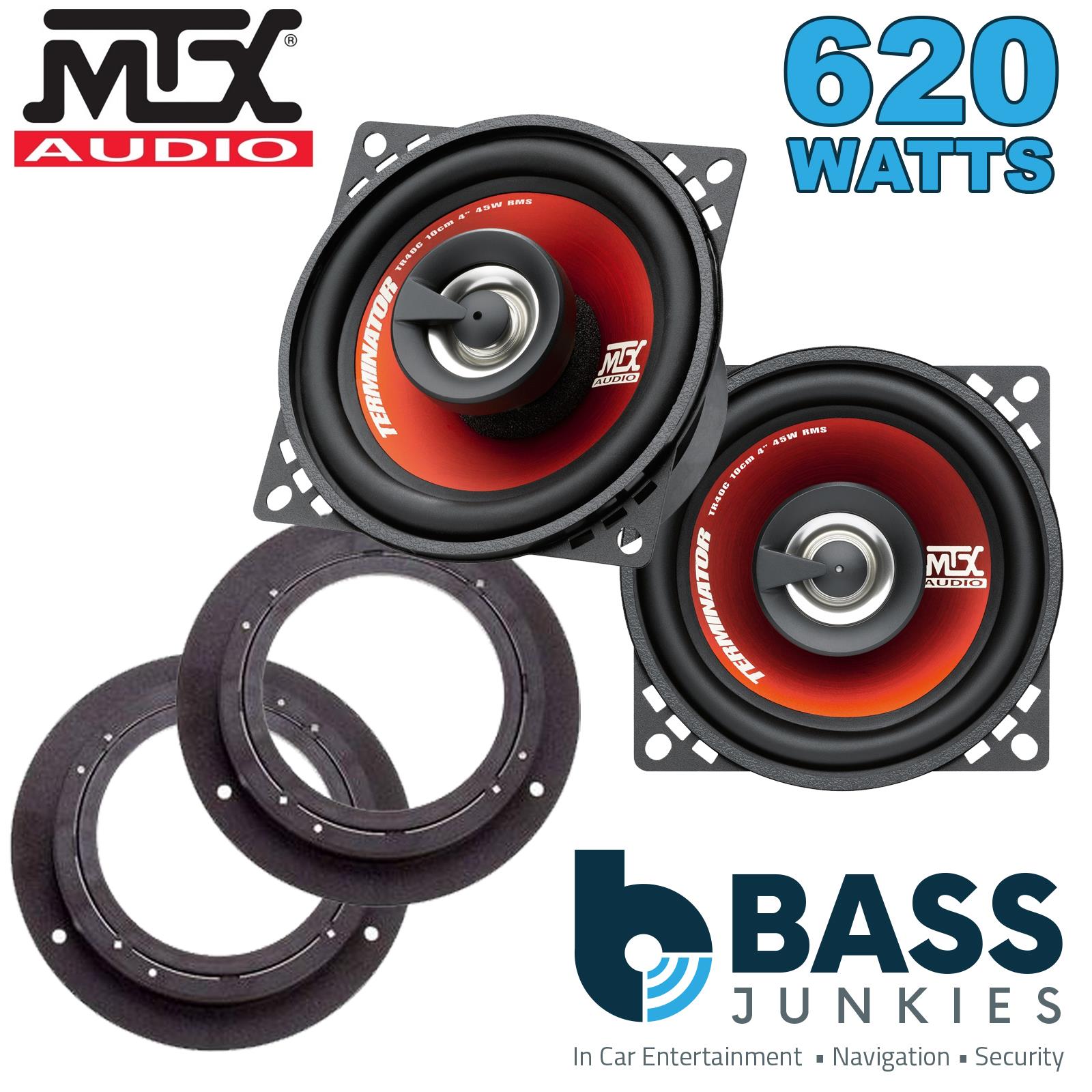 MTX TR40C 100mm/10cm/4" 2-Way Coaxial Car speakers (Per Pair Max 620|90 watts RMS) Fits Mercedes A-Class 2004-12