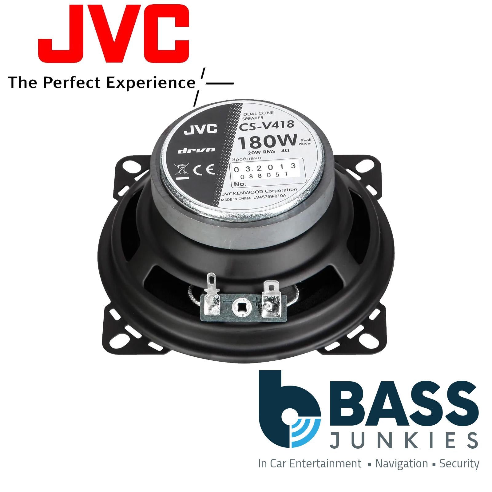 JVC CS-V418 - 4" 10cm 360 Watts Dual Cone Car Door Dash Shelf Car Speakers PAIR