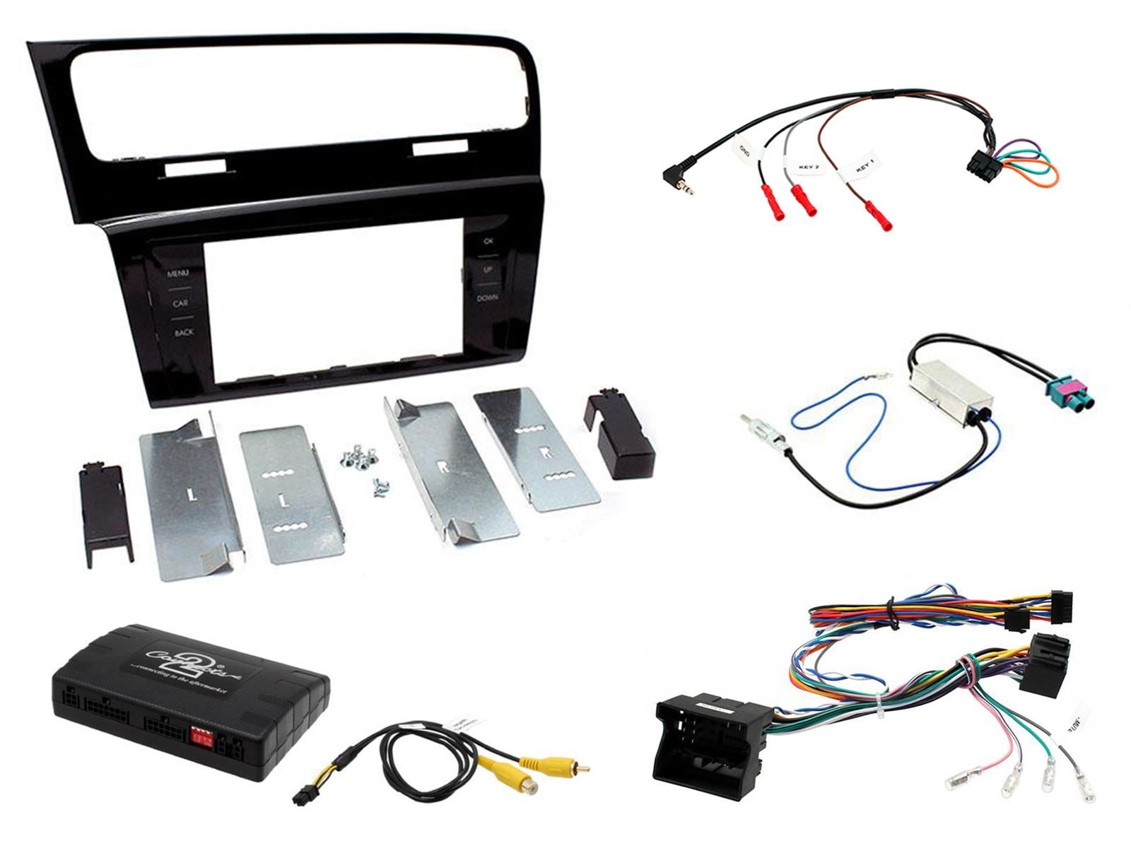 Connects2 CTKVW15L - Volkswagen Golf 2013 Onwards Double Din Fascia & Steering Wheel Interface Installation Kit