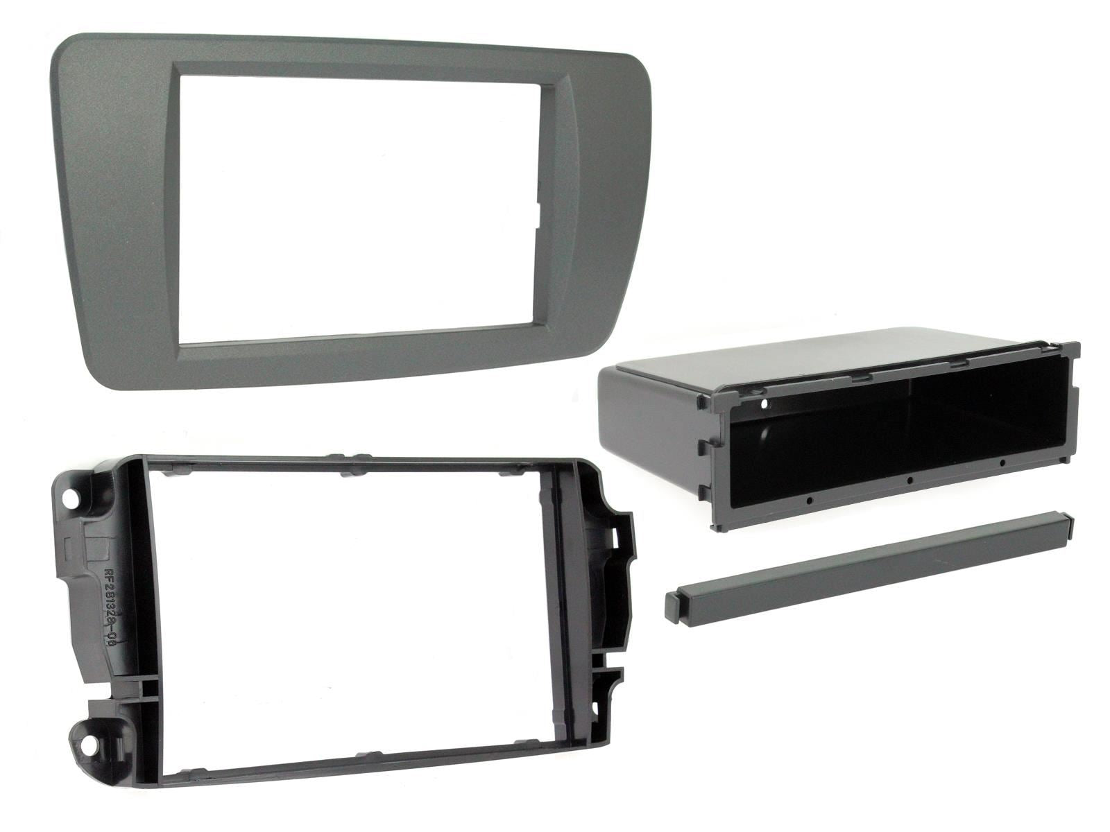 Single Din Stereo Fitting Kit + Steering Wheel Stalk Controls to fit Seat Ibiza 2008-14