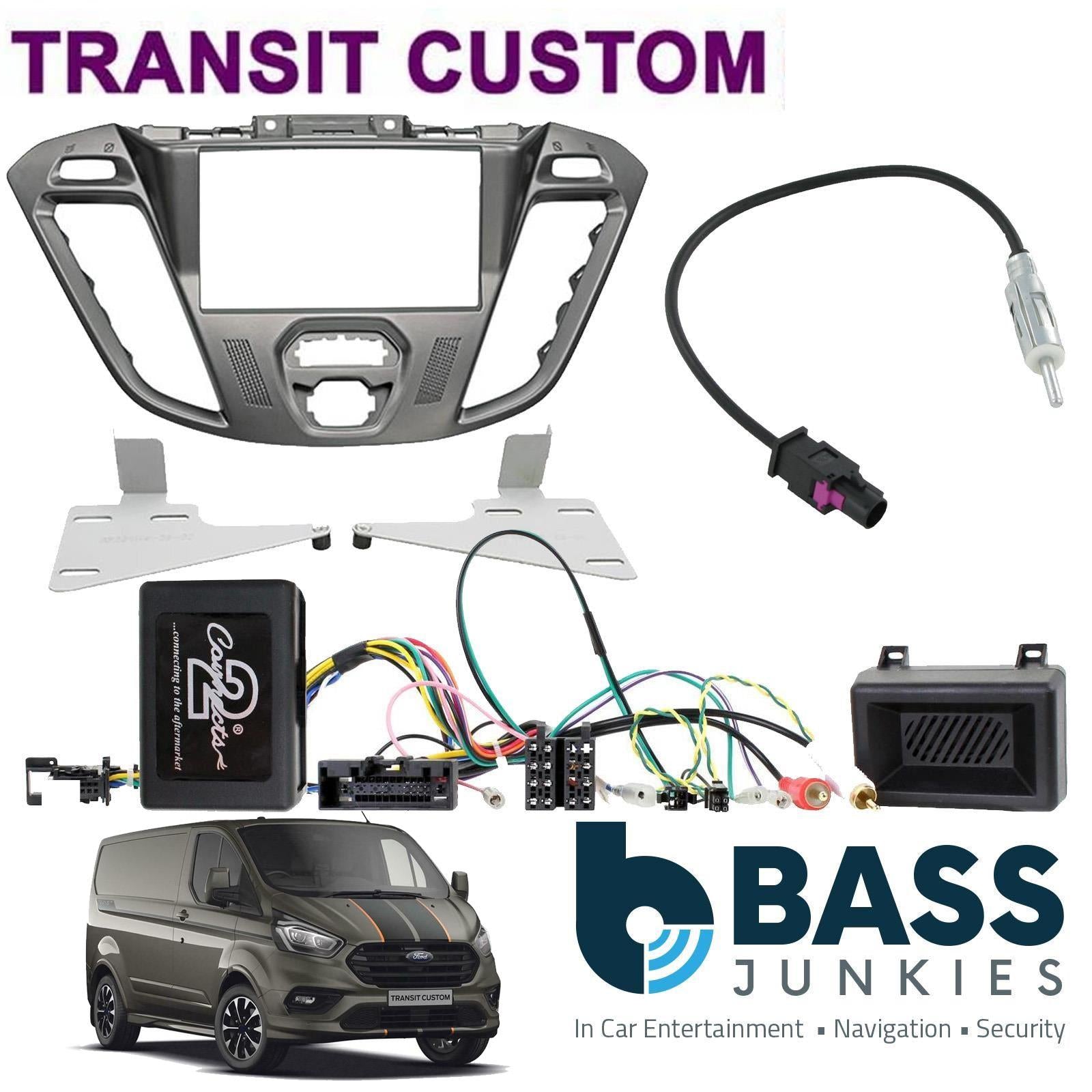 Connects2 Double Din Stereo fitting kit for Ford Transit-Custom 2012-2016 Vehicle Specific Stereo Screen Steering Controls Fitting Kit