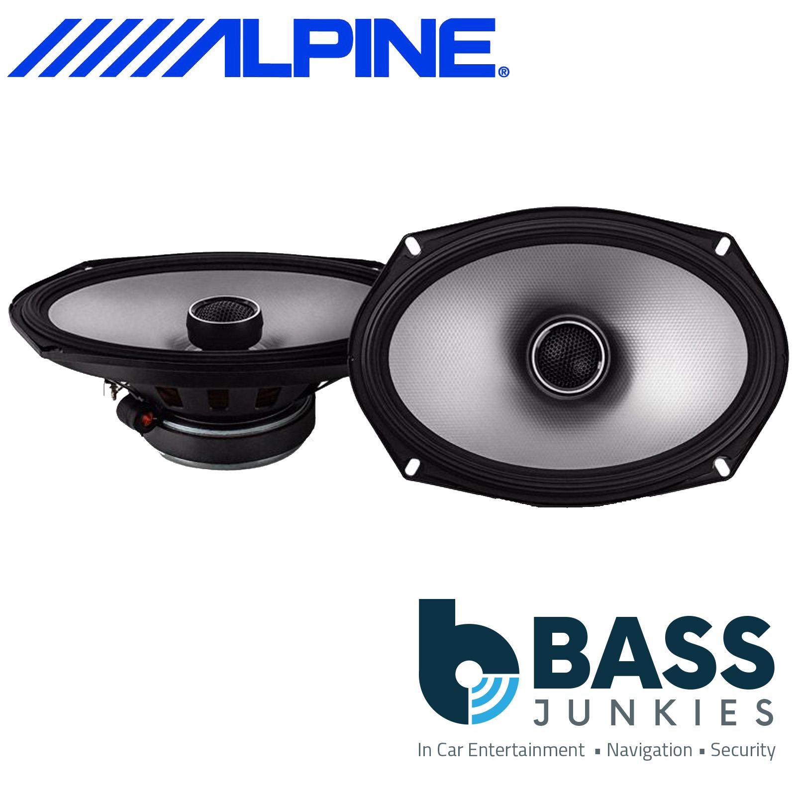 Alpine S2-S69 S-Series 6"x9" 520 Watt 2 Way Coaxial Door Shelf Car Speakers Pair