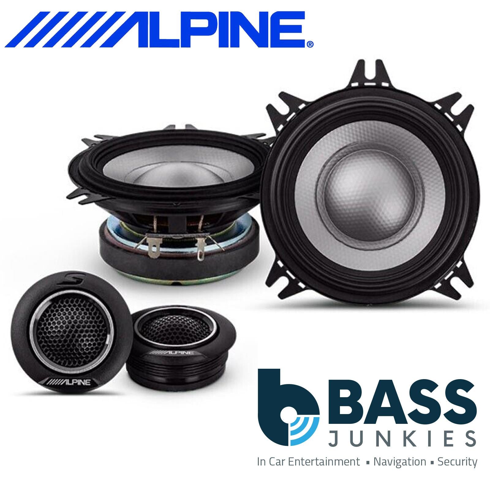 Alpine S-Series S2-S40C - 4” 10cm 280 Watt 2 Way Component Dash Door Speakers