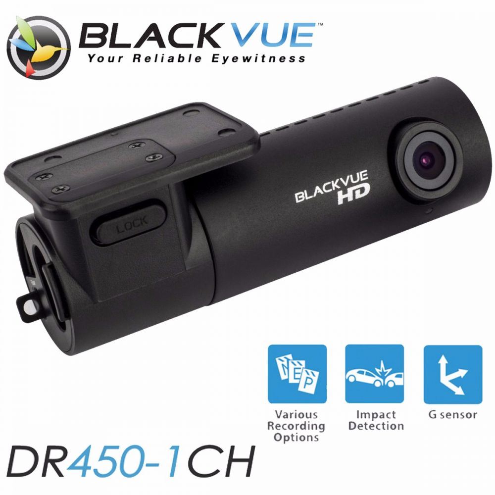 BLACKVUE DR450 1CH - 16GB - HD @ 30 fps 2.4 Mega Pixel CMOS Sensor 120 Front Car Dash Cam