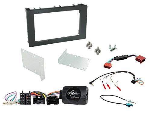 Connects2 CTKSA01 - Saab 9-3 2008 - 2014 Double Din Fascia & Steering Wheel Interface Installation Kit