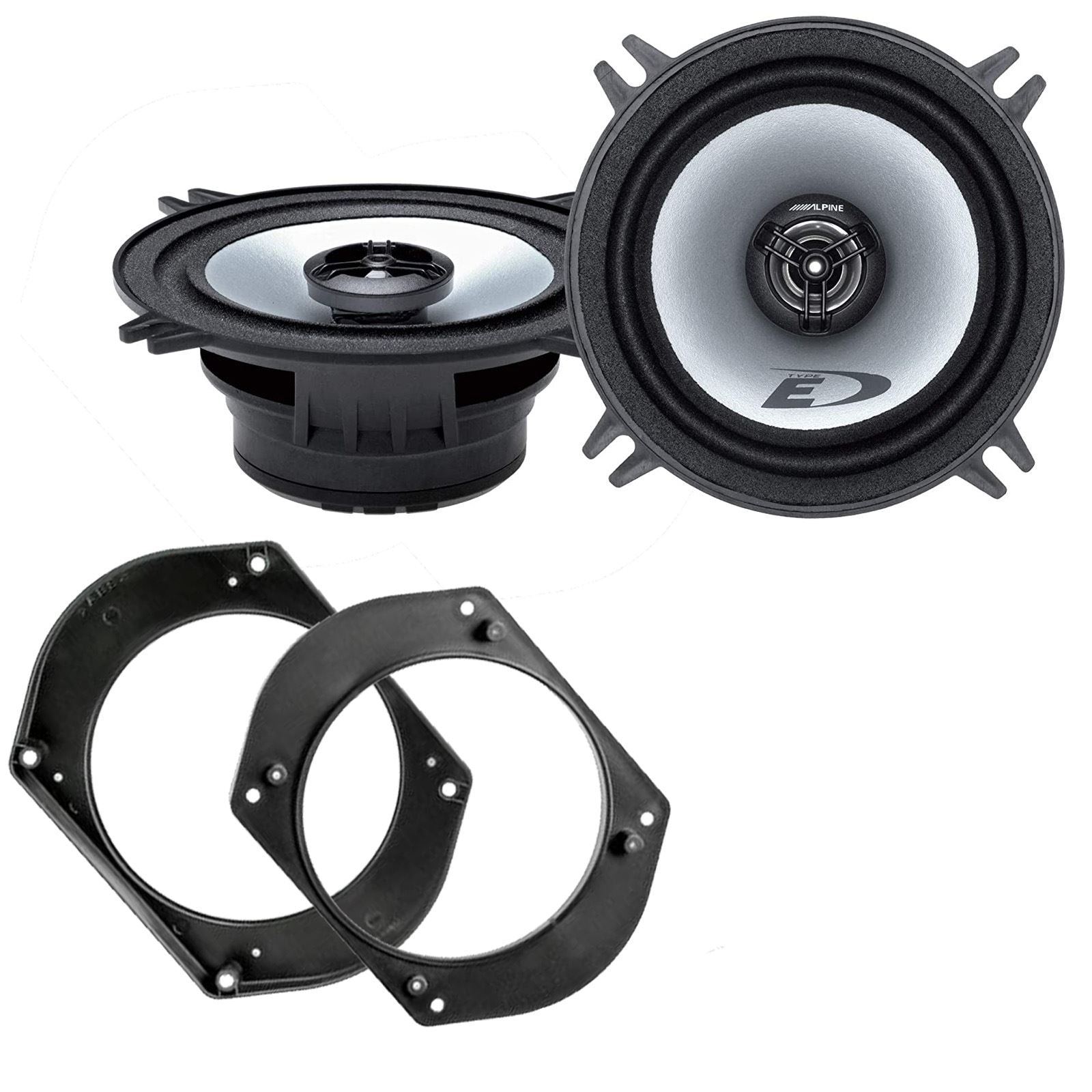 Alpine SXE-1325S 2-Way 130mm/13cm/5.25" Coaxial Speakers (Per Pair 400 Watts) Fits Alfa Romeo Spider 1994-00 | Fiat Brava 95-01 | Bravo 95-01 | Marea 96-02 | Lancia Ypsilon 03-11 | Y 95-03