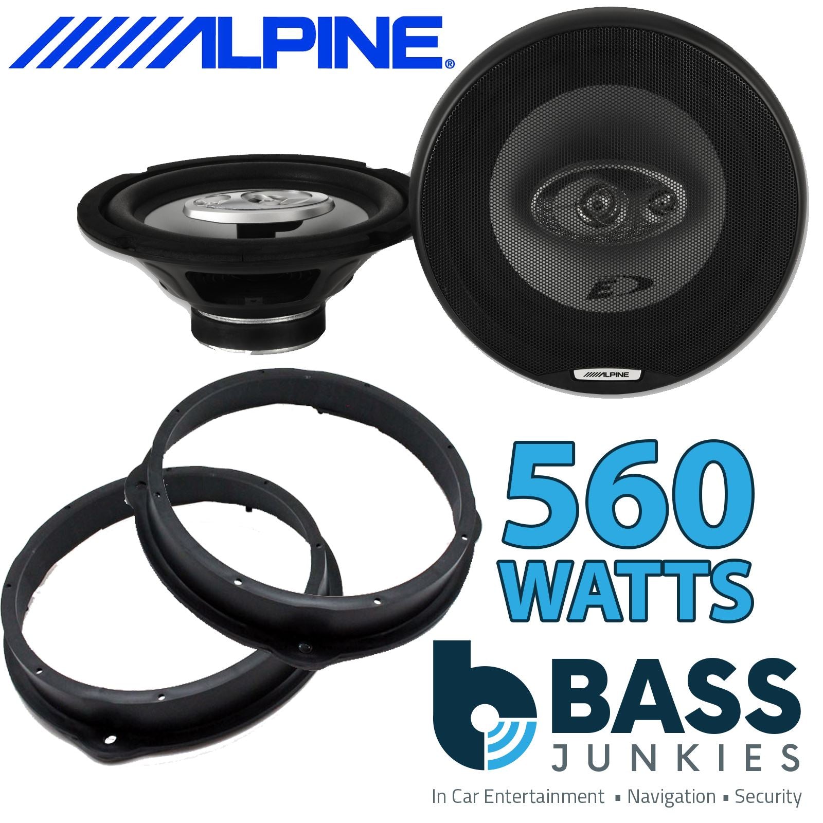 Alpine SXE-2035S 8" 8inch Speakers 560w 200mm/20cm Fits Audi A3 2012-21 | Q5 13-17