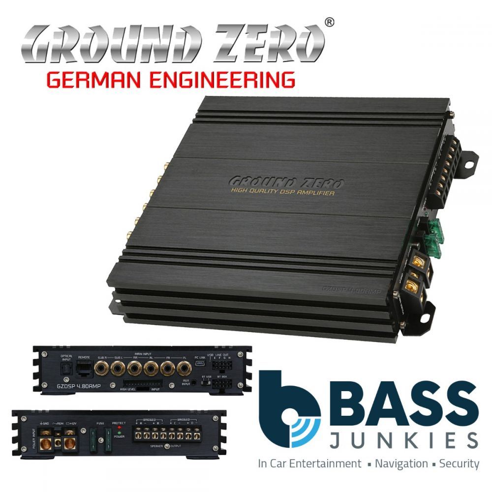 Ground Zero GZDSP 4.80AMP - Class D 540 Watts 4-Channel Integrated DSP Car Amplifier