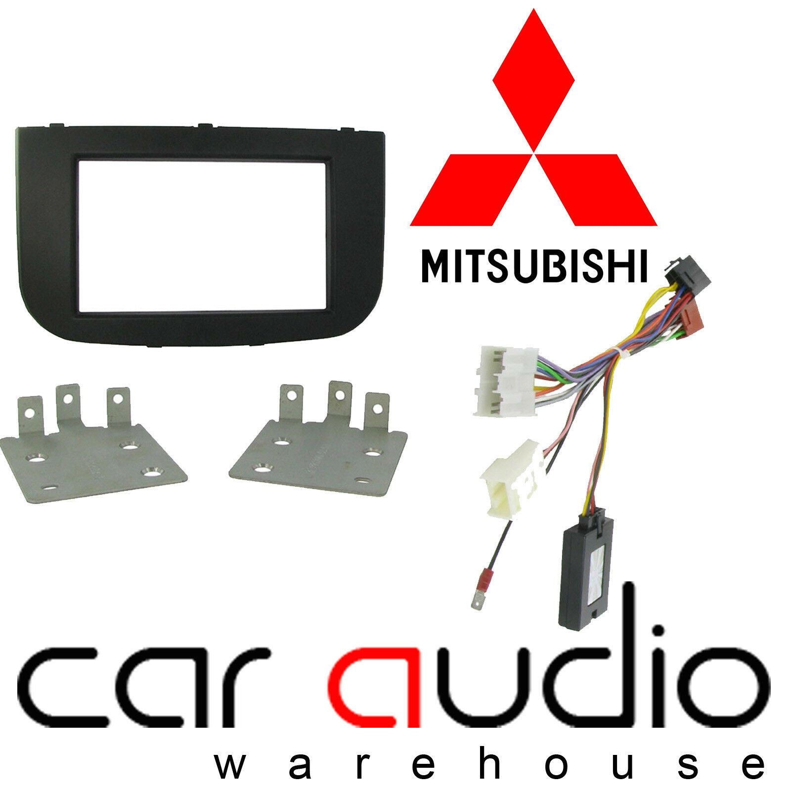 Connects2 CTKMT06 - Mitsubishi Outlander 2010-2013 Double Din Fascia & Steering Wheel Interface Installation Kit