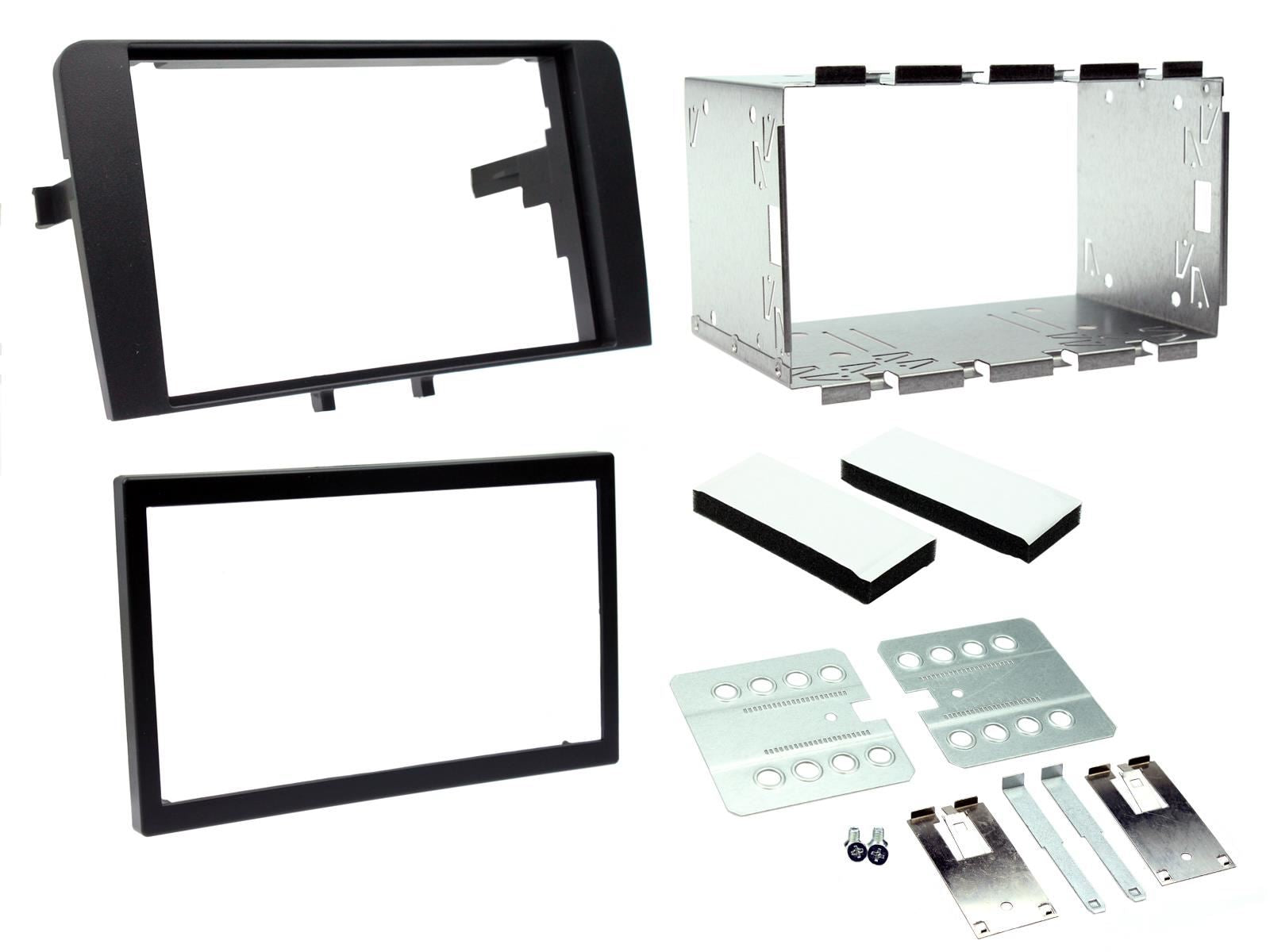 Grundig 6.8" Apple Android Double Din Stereo Fitting Kit + Steering Wheel Stalk Controls to fit Audi A3 2003-12