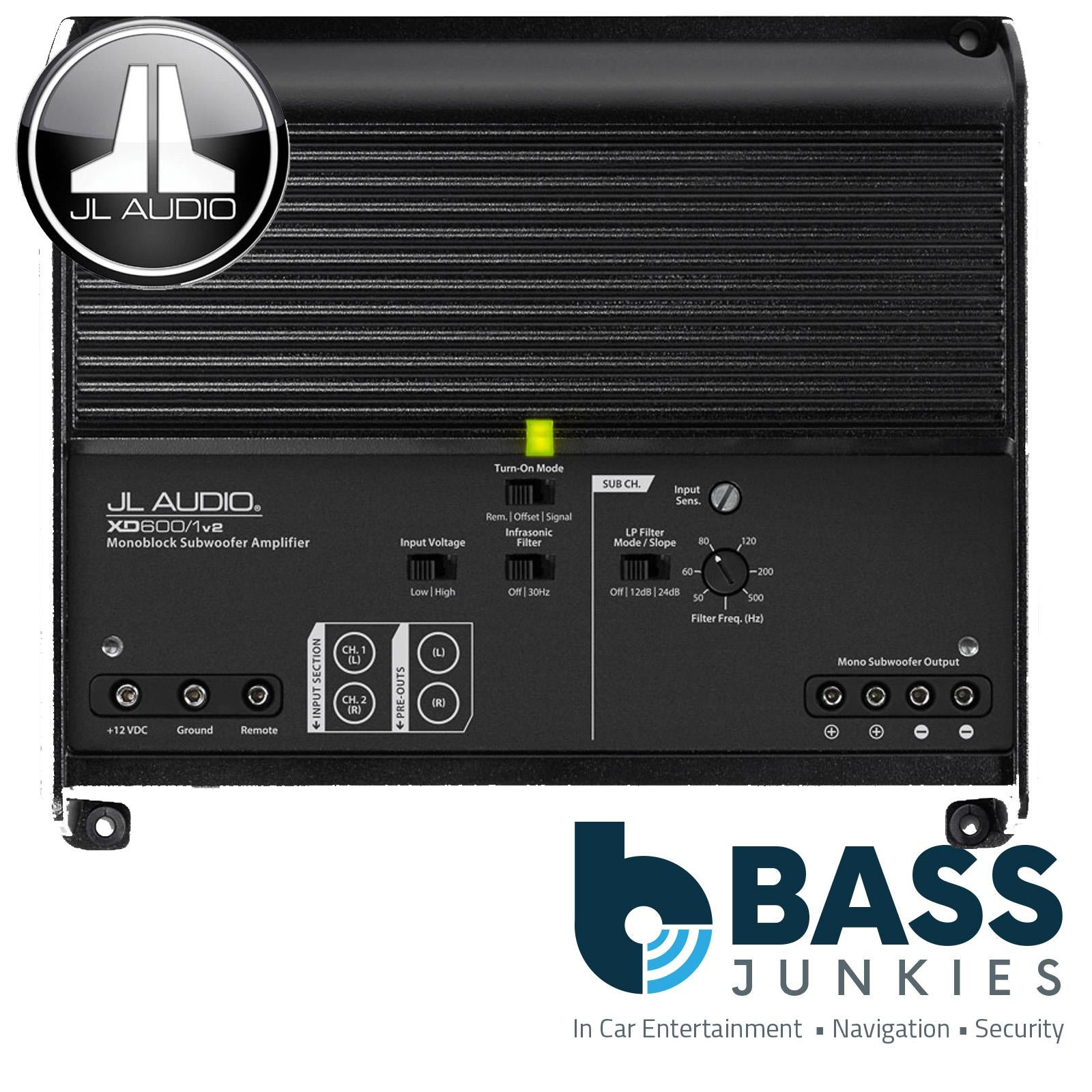 JL Audio XD600/1V2 - XDv2 600 Watts Monoblock Class D Subwoofer Car Amp Amplifier
