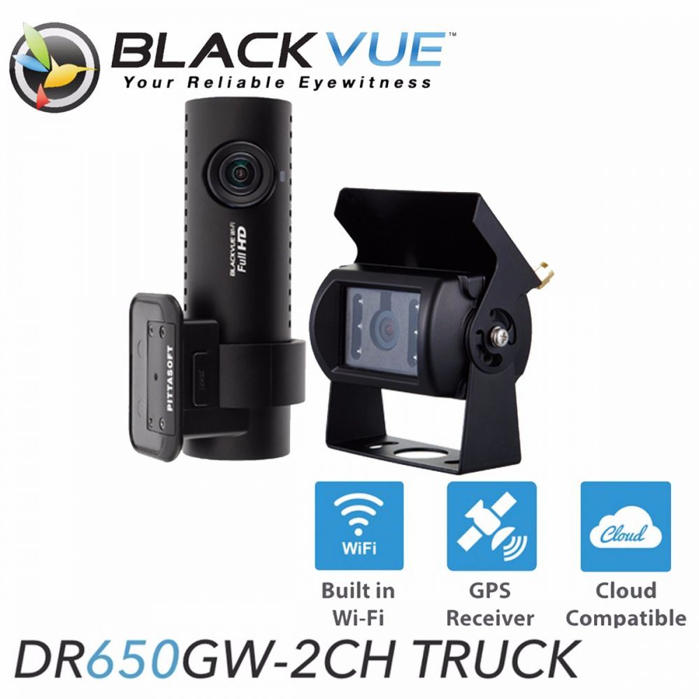 BLACKVUE DR650 2-CH TRUCK 16GB - Front & Rear Full HD Wi-Fi In Car Camera