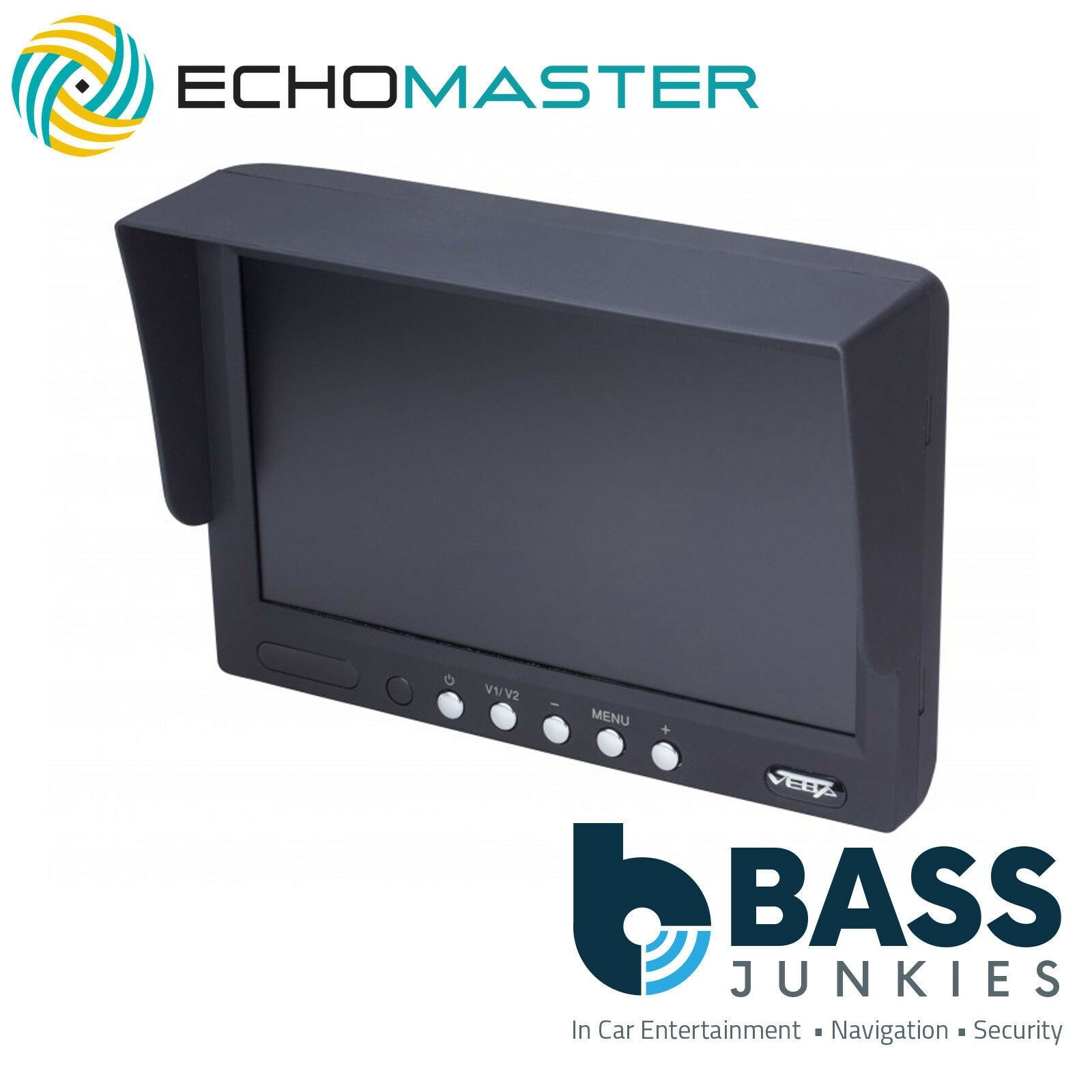 Echomaster MON-60 - 6" Inch Car Van Truck Dash Mount Dual Input Screen Monitor with Built In Speaker