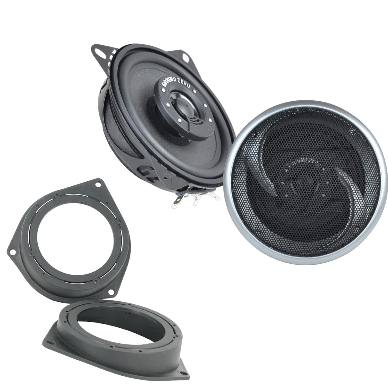 Ground Zero GZIF 4001FX 100mm/10cm/4" 2-Way Coaxial Car speakers (Per Pair Max 180|100 watts RMS) Fits Ford KA 2009-16