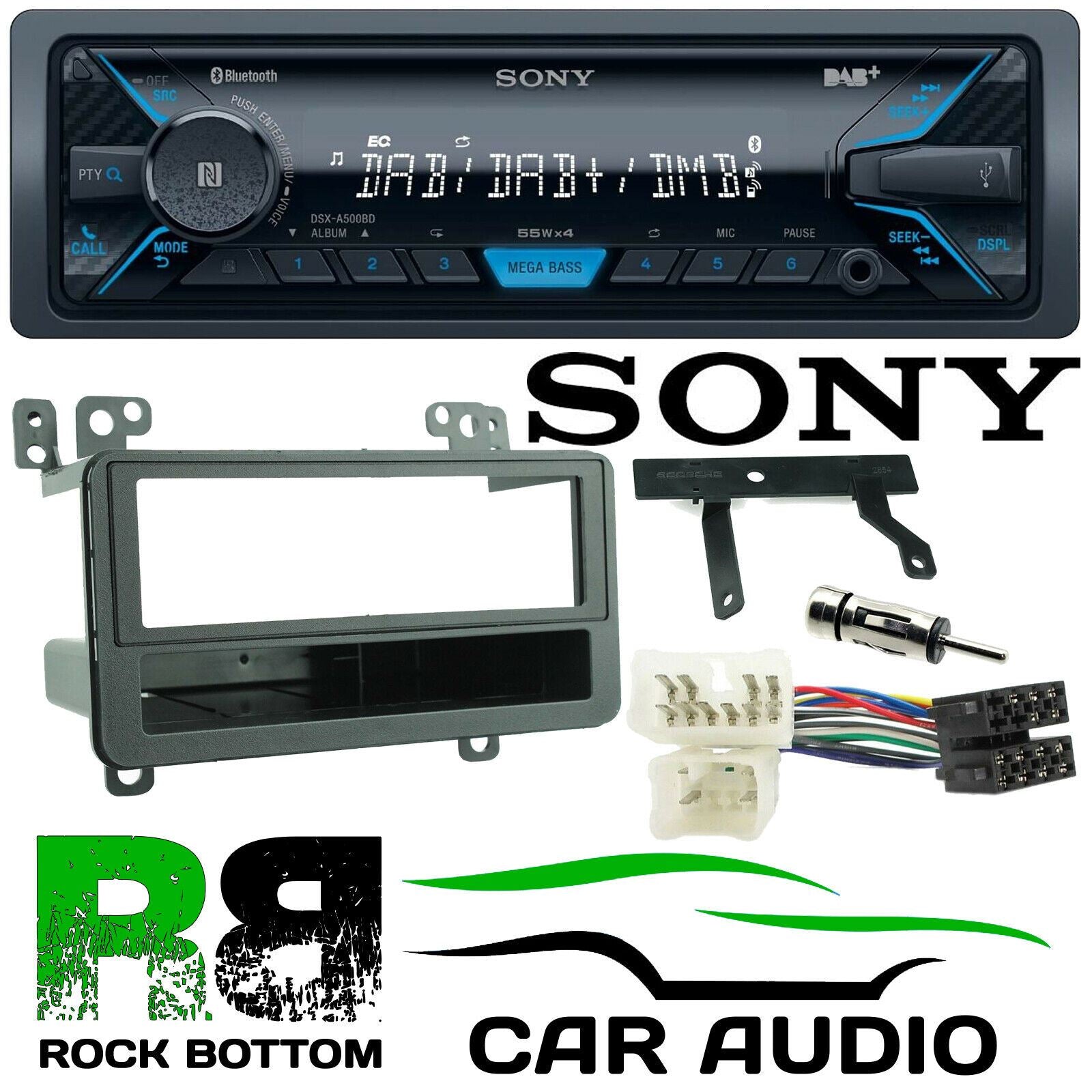 Toyota RAV4 2000-2006 Sony Bluetooth DAB AUX Car Stereo ISO Wiring Kit