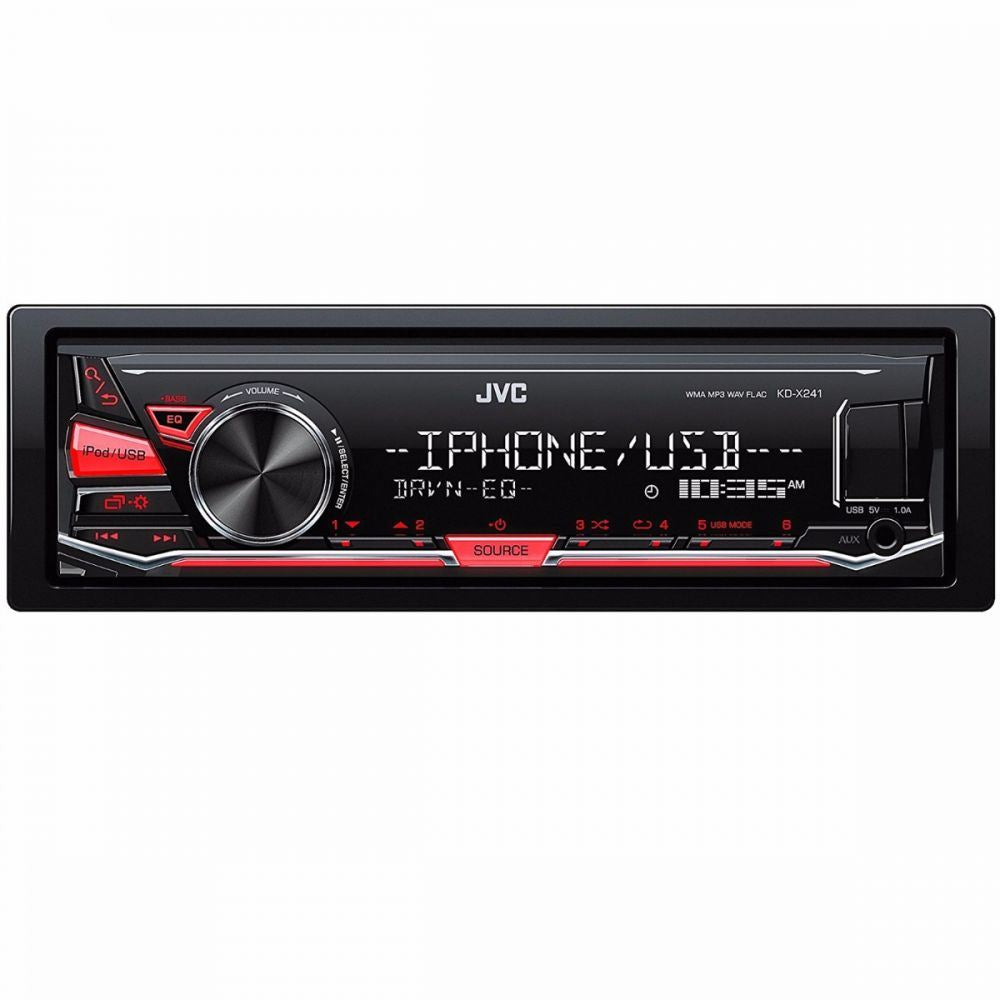 JVC KD-X241 - Mechless Deckless USB AUX iPod iPhone Android Car Stereo Radio Player