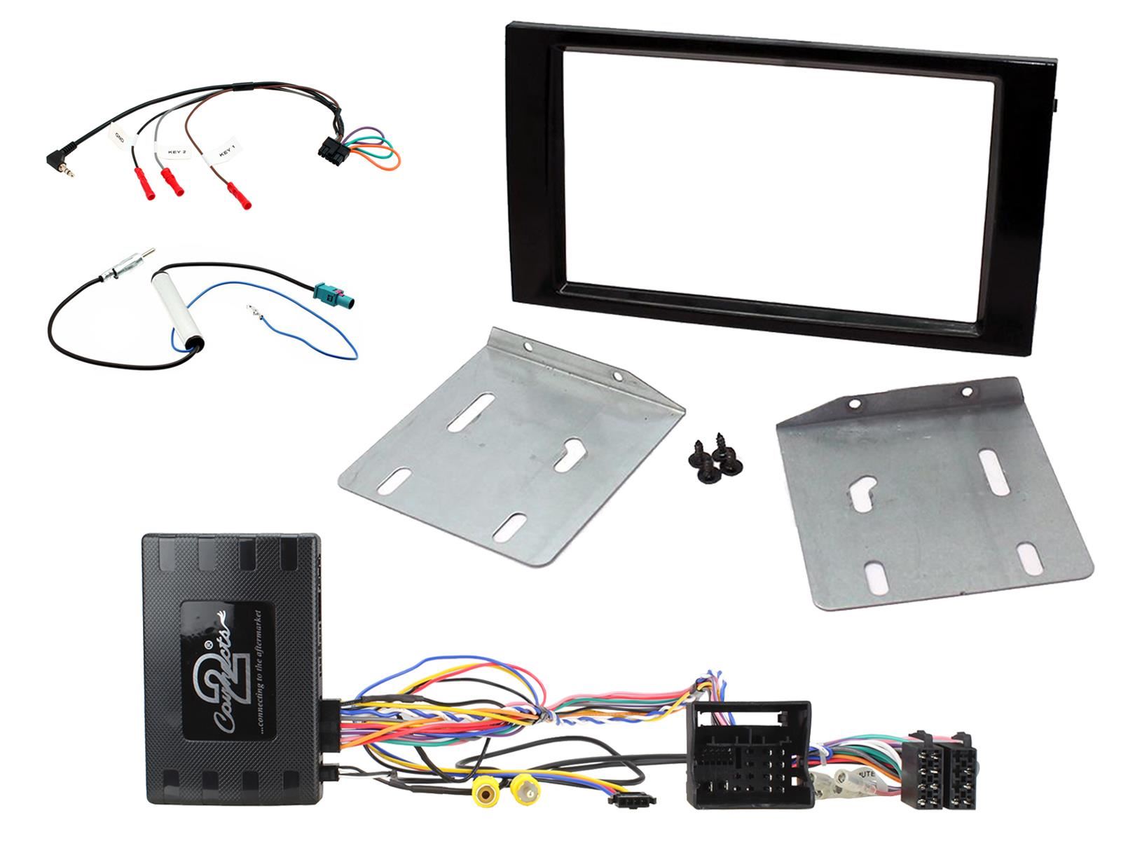 SONY 6.2" Screen Blutooth Double Din Stereo Fitting Kit + Steering Wheel Stalk Controls to fit Seat Leon 2012-15 | Seat Ibiza 2015-17