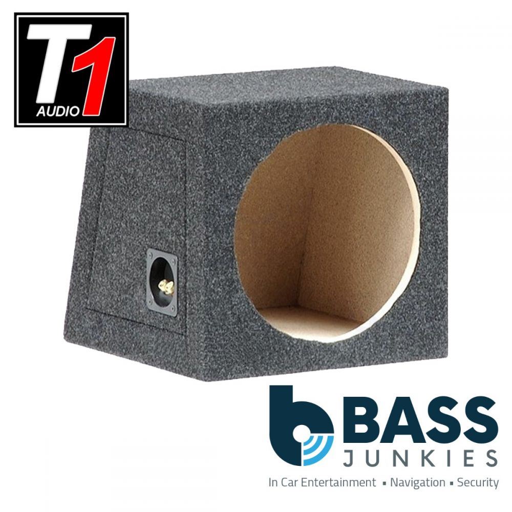 T1 Audio - 12" Fully Carpeted Grey MDF 30L Car Sub Subwoofer Bass Box Enclosure