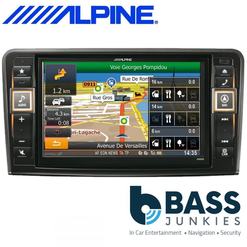 Alpine X800D-ML Mercedes ML GL 8" Advanced Navigation Facebook Bluetooth DAB USB AV Screen