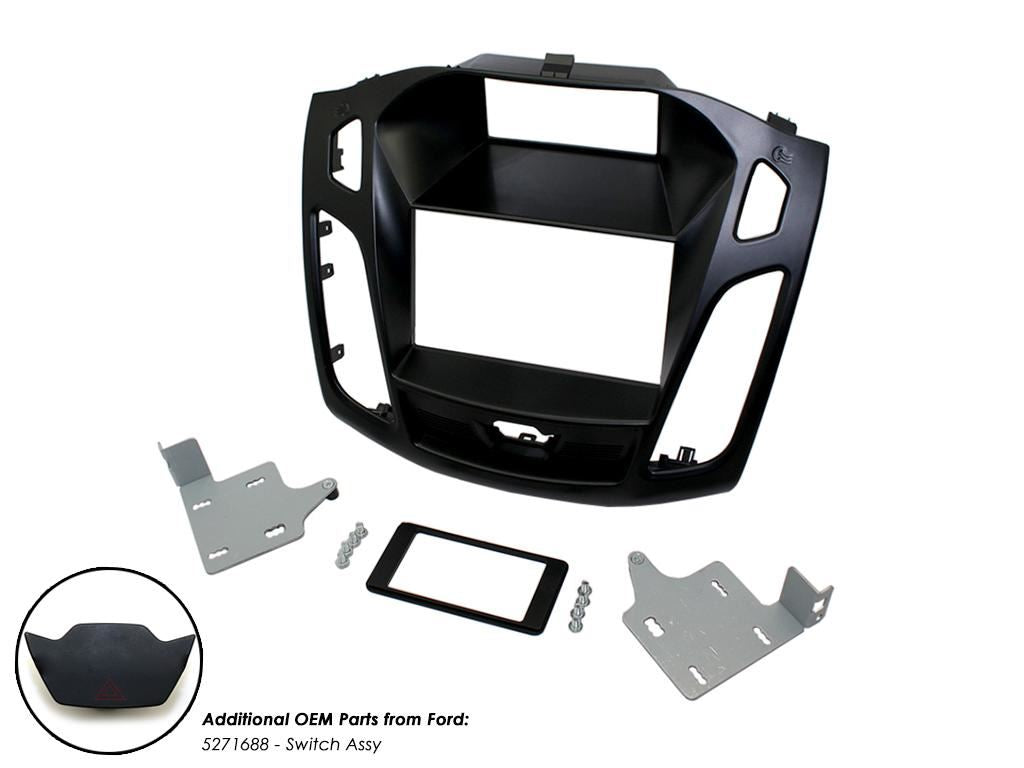 Grundig 6.8" Apple Android Double Din Stereo Fitting Kit + Steering Wheel Stalk Controls to fit Ford Focus 2015-18