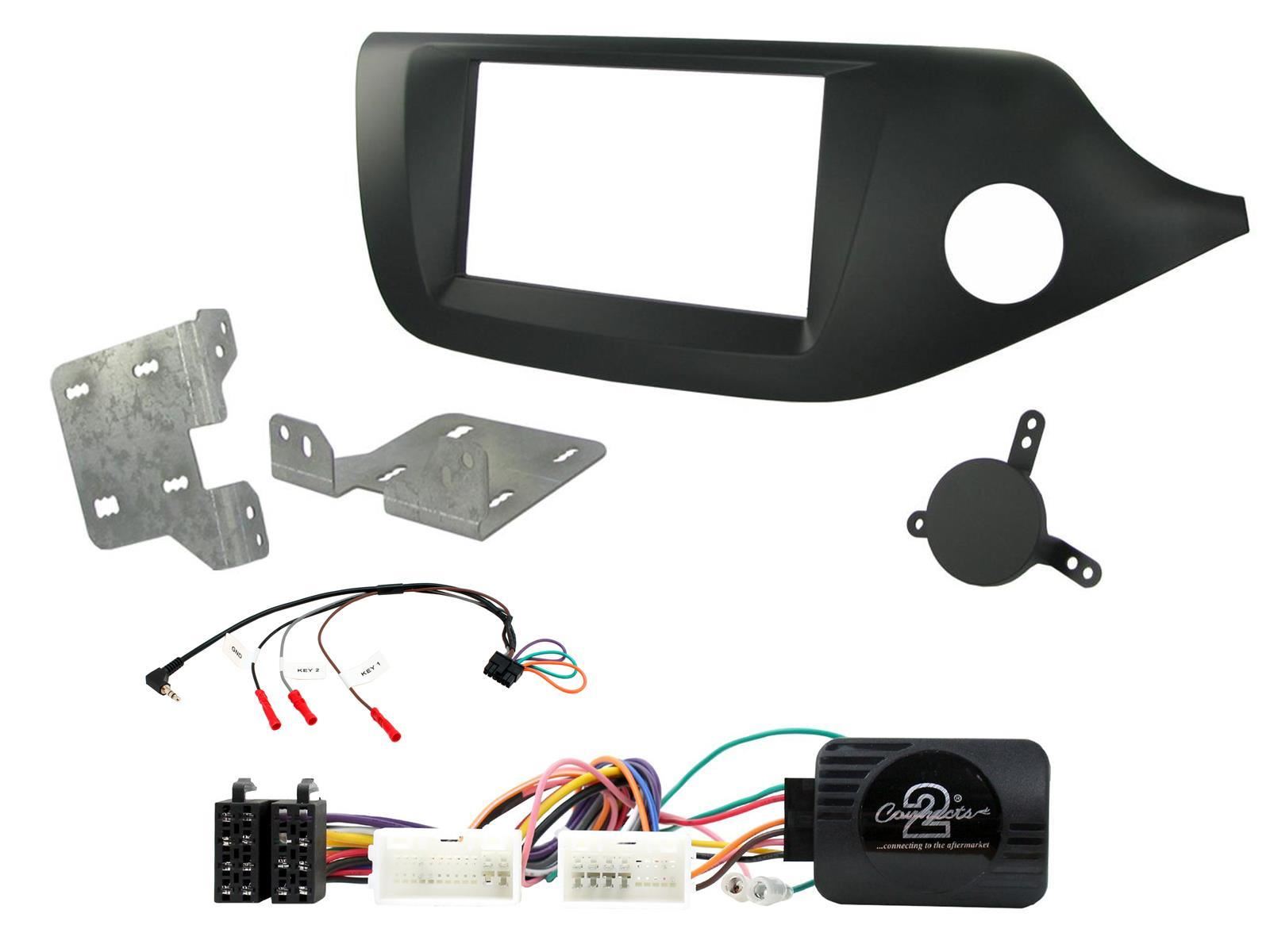 Connects2 CTKKI26 Kia Cee'd Pro Cee'd Double Din Car Fascia Steering Wheel Interface Fitting Kit