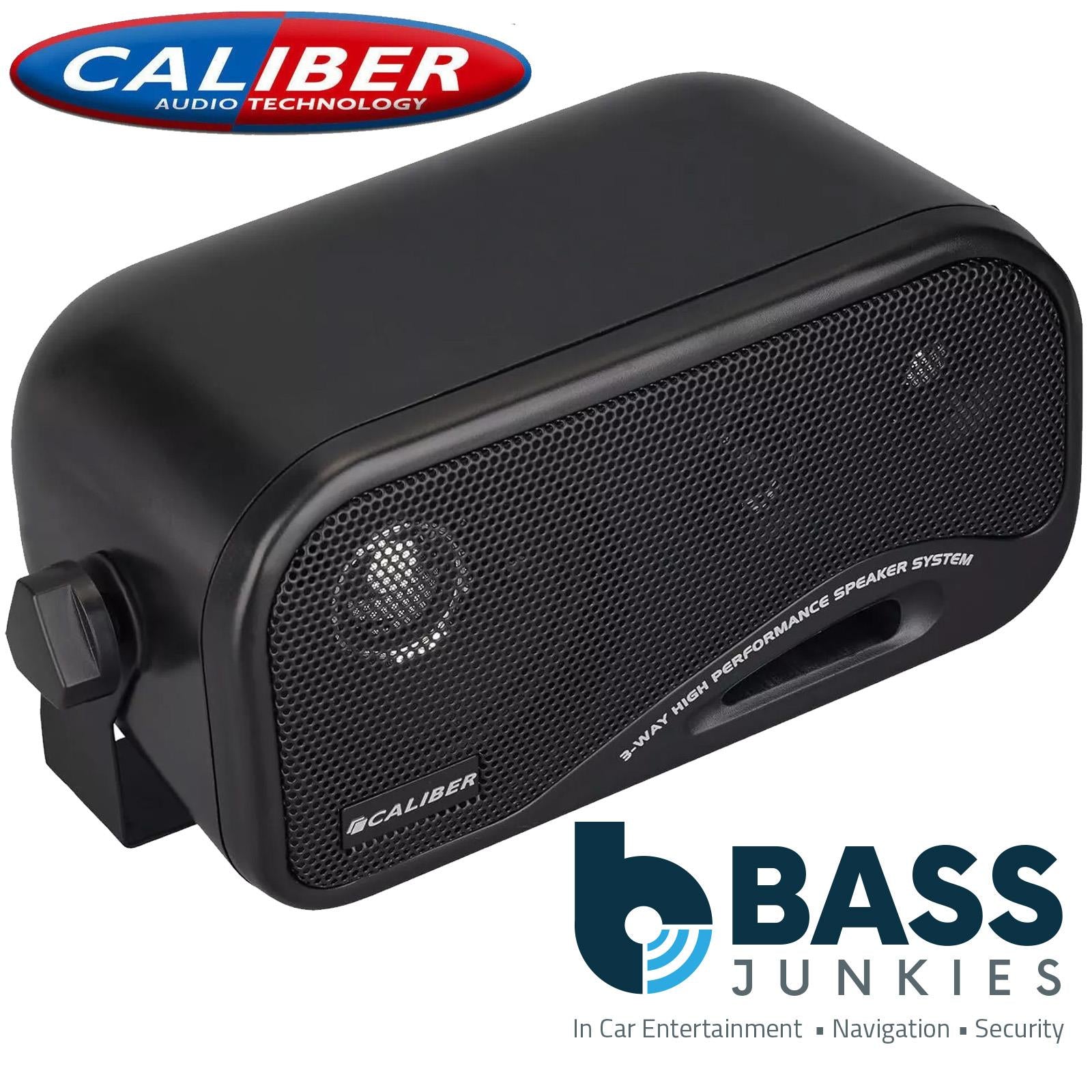 Caliber CALCSB2 - 120 Watts 3 Way Car Van Motorhome Boat Truck HGV JCB & Campervan Pod Speakers with Brackets