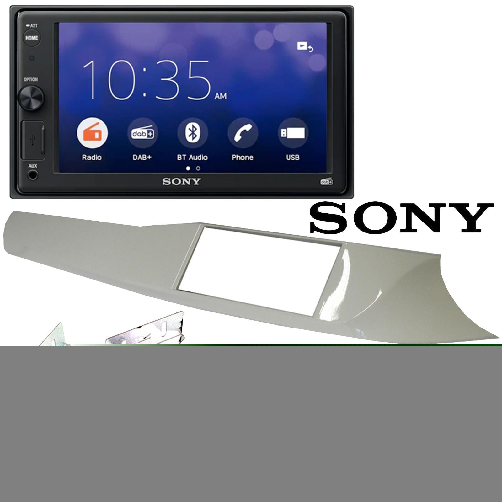 SONY XAV-1550D DAB+ Smart Bluetooth Car Radio + Stereo fitting kit + Steering Wheel Controls Loom for Alfa Romeo Giulietta 2010-2014