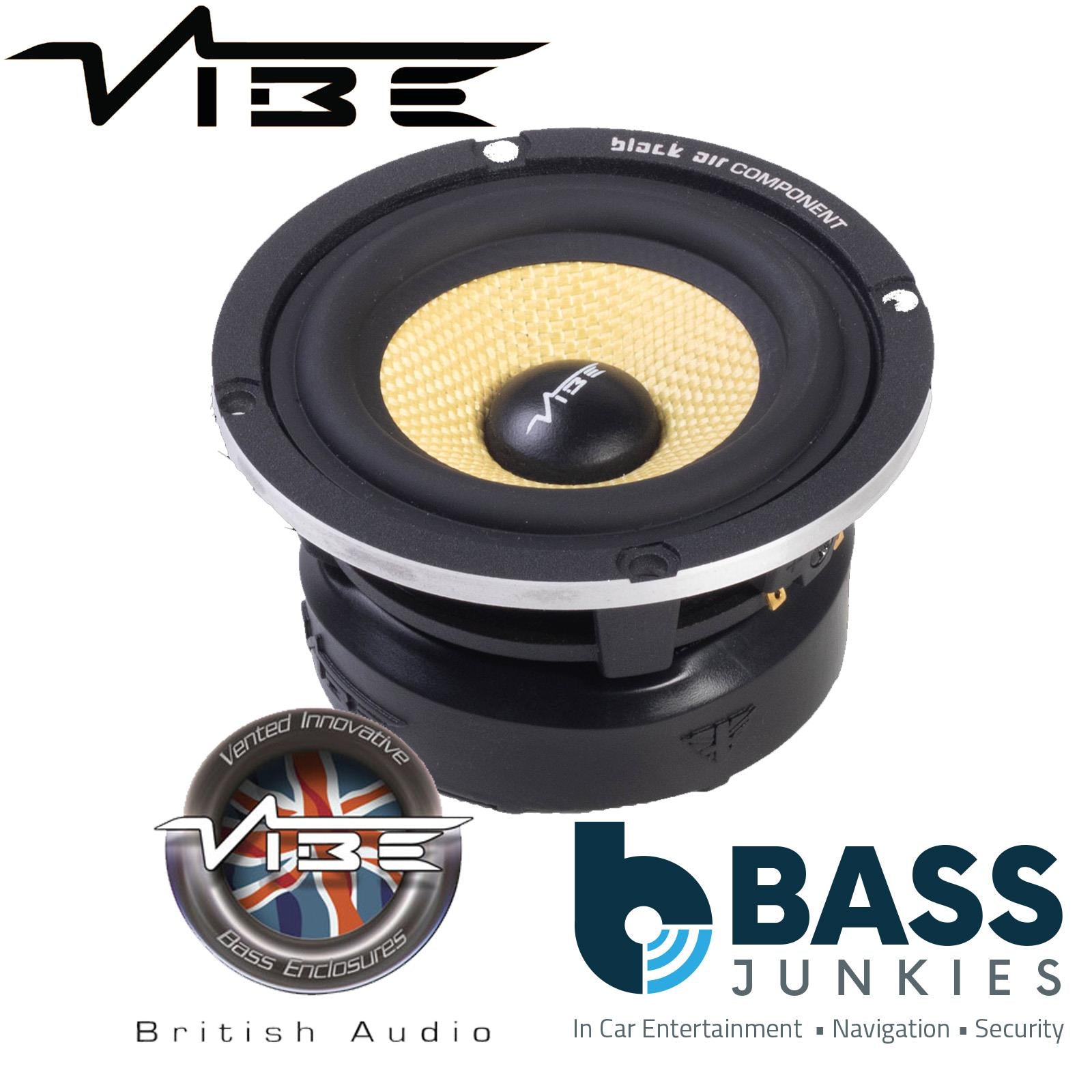 Vibe BA3M-V4 - Blackair 180 Watts 3" inch 1 Way 4 Ohms Midrange Car Speaker