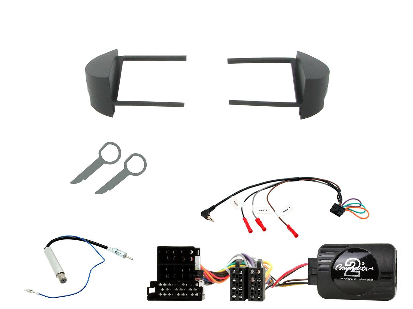 SONY XAV-1550D DAB+ Smart Bluetooth Car Radio + Stereo fitting kit + Steering Wheel Controls Loom for Volkswagen UP! 2011-2017