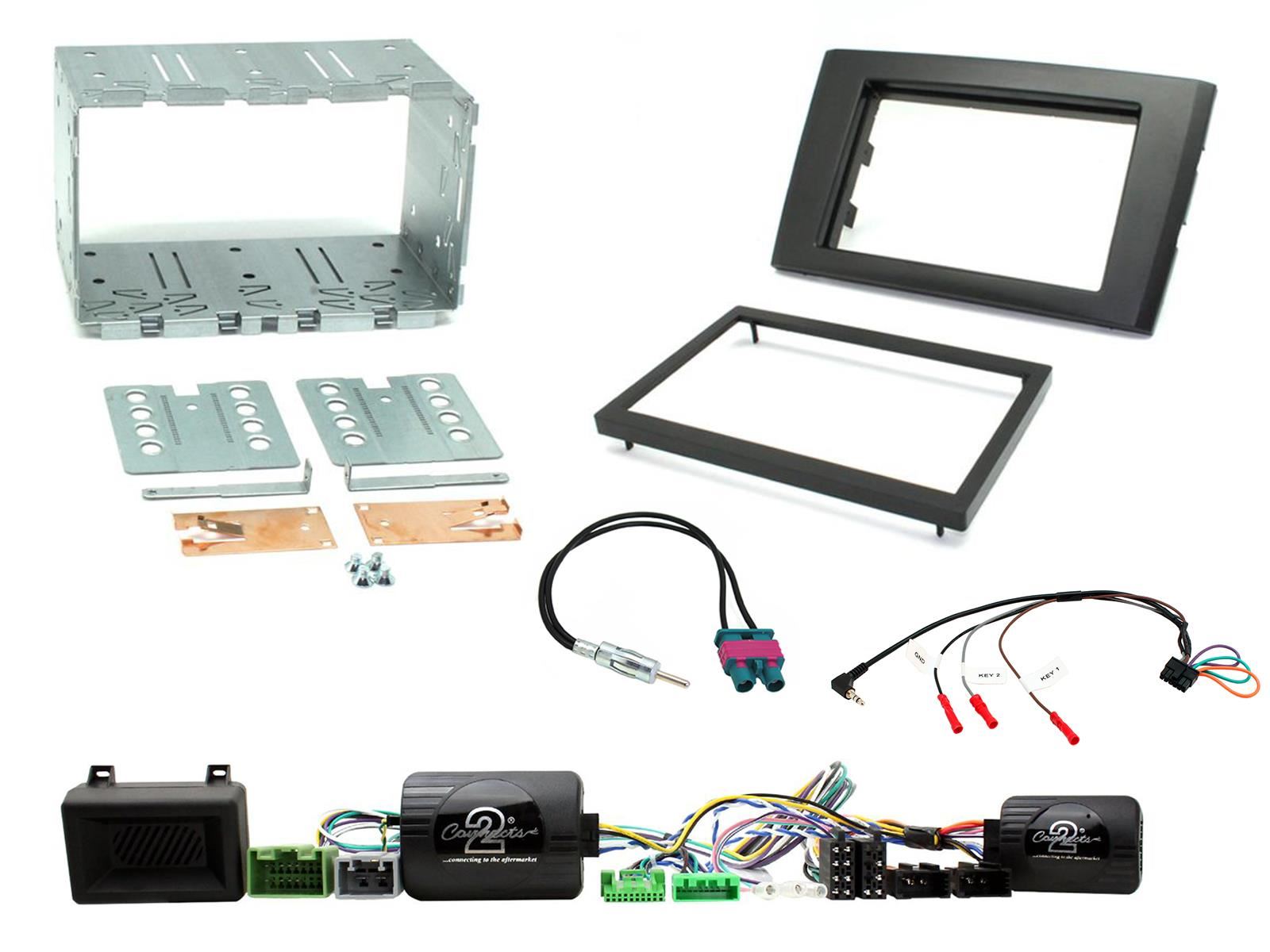 Connects2 CTKVL04 - Volvo XC90 2004 - 2014 ( Reverse Sensors ) Double Din Fascia & Steering Wheel Interface Installation Kit