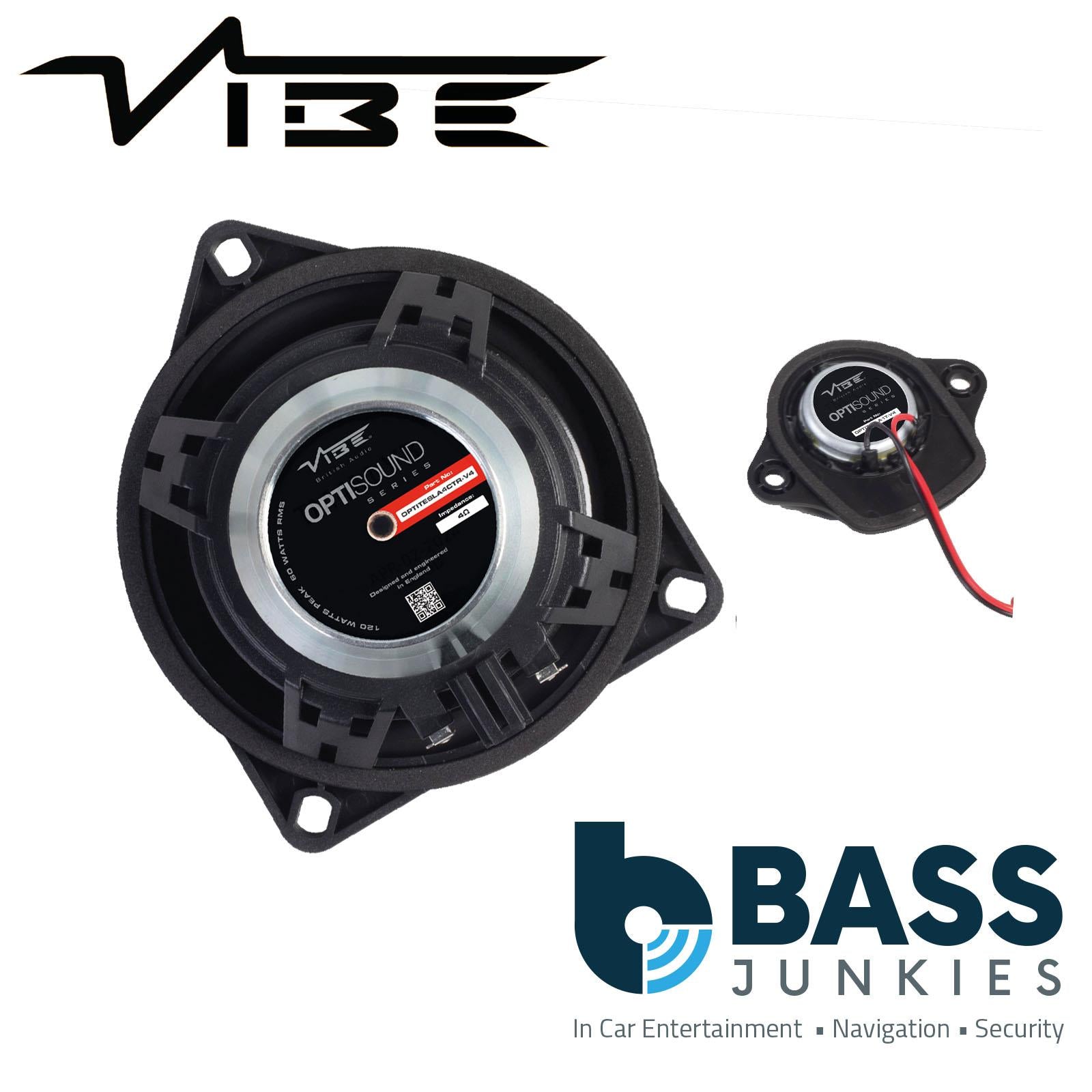 VIBE OPTITESLA4CTR-V4 1" Tweeter & 4" Midrange Car Audio Speaker 180W for Tesla