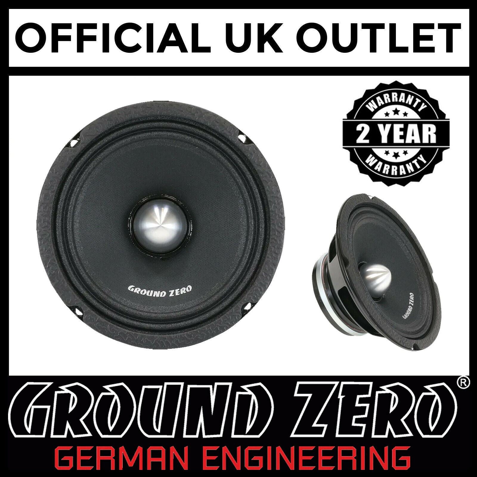 Ground Zero GZCM 6.5NEO - 6.5" 120 Watts RMS Midwoofer Car Van Single Speaker