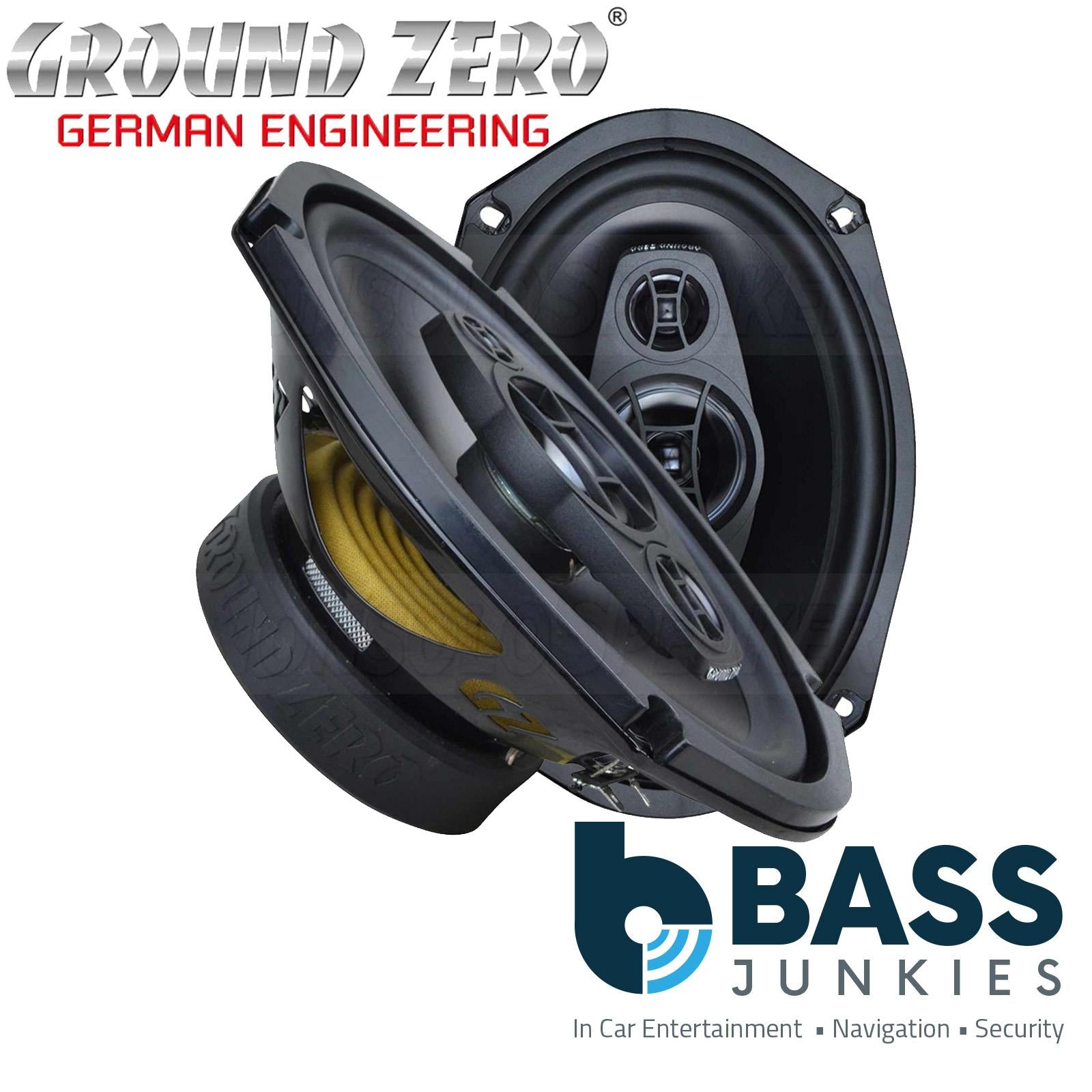 Ground Zero GZRF 69SQ - 400 Watts  6×9″ 3-Way Coaxial Parcel Shelf Car Speakers
