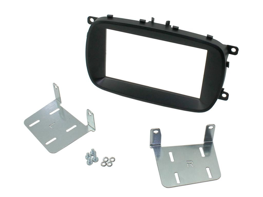 Connects 2 CTKFT13 - Fiat 500X 2015 Onwards Double Din Facia & Steering wheel Interface Fitting Installation Kit (Black Facia Panel)