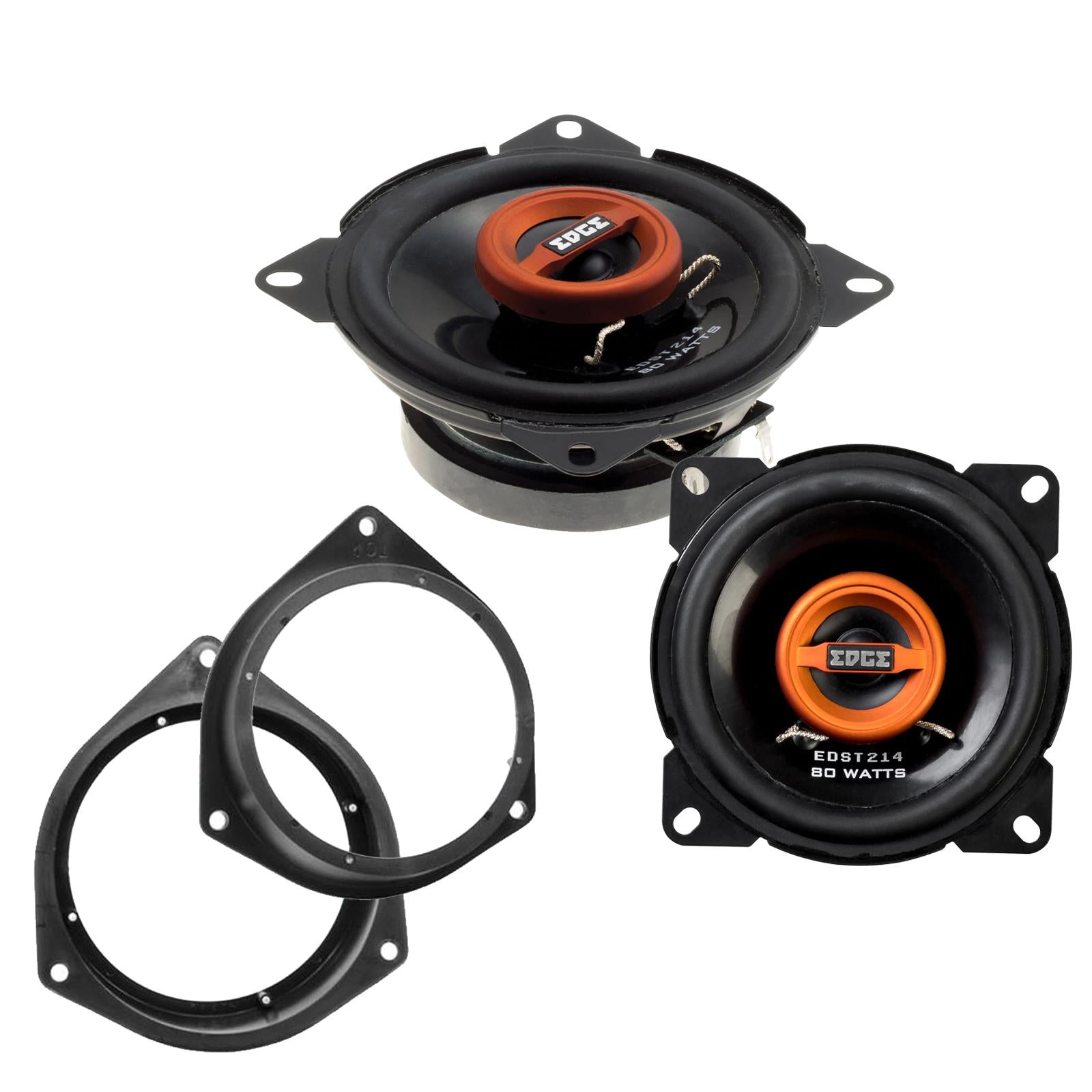Edge EDST214 100mm/10cm/4" 2-Way Coaxial Car speakers (Per Pair Max 160|40 watts RMS) Fits Peugeot Bipper 2008-12