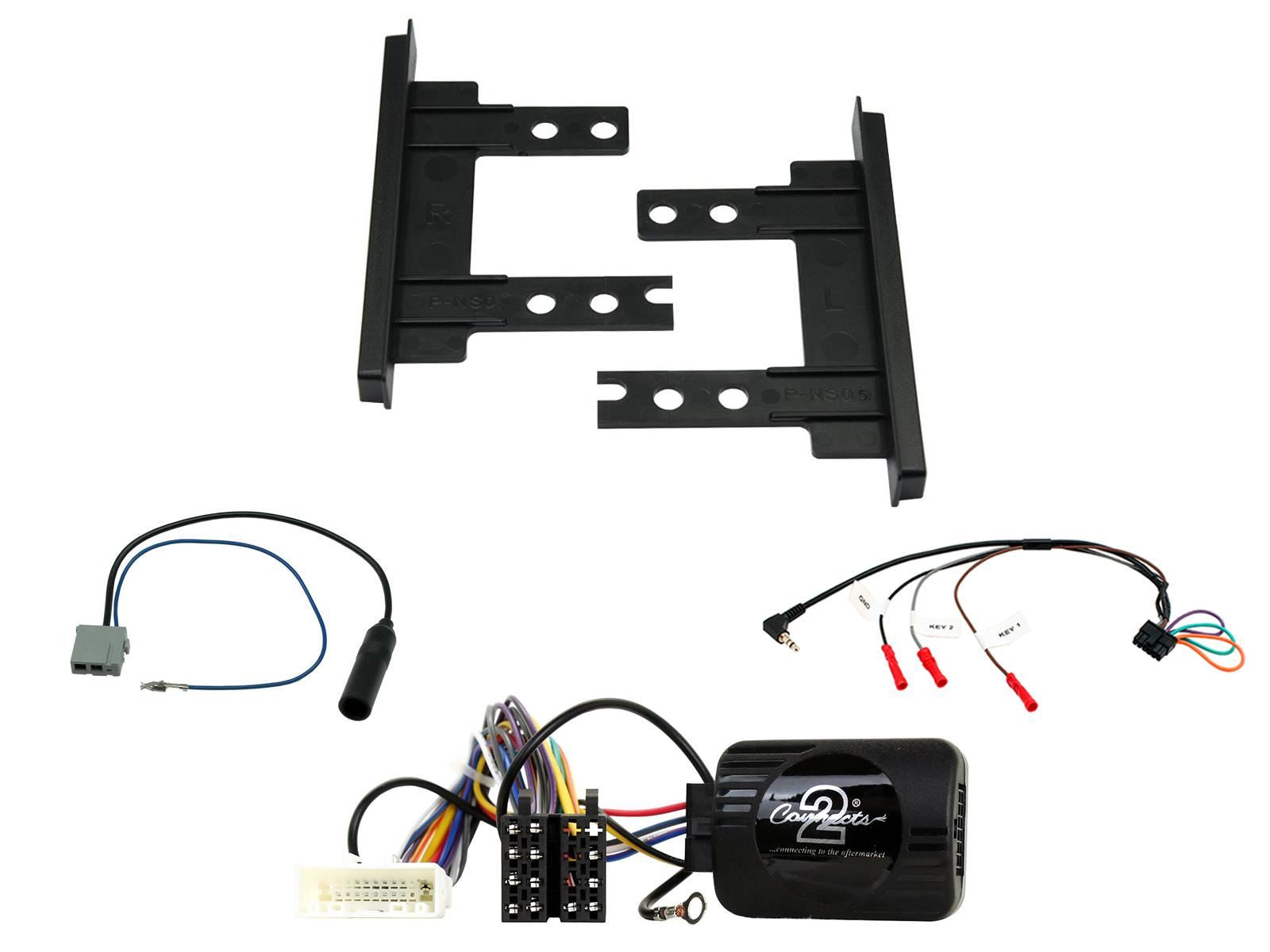 SONY 6.2" Screen Blutooth Double Din Stereo Fitting Kit + Steering Wheel Stalk Controls to fit Nissan Note 2008-12