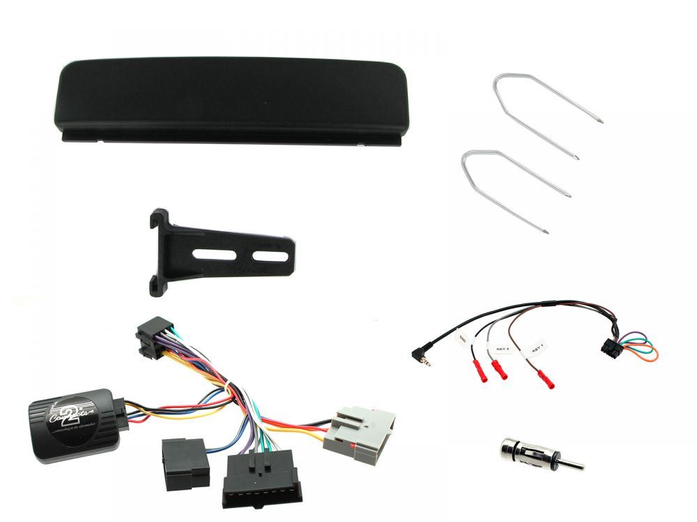 Connects 2 CTKFD19 - Ford Cougar 1998 - 2002  Single Din Facia & Steering wheel Interface Fitting Installation Kit (Black Facia Panel)