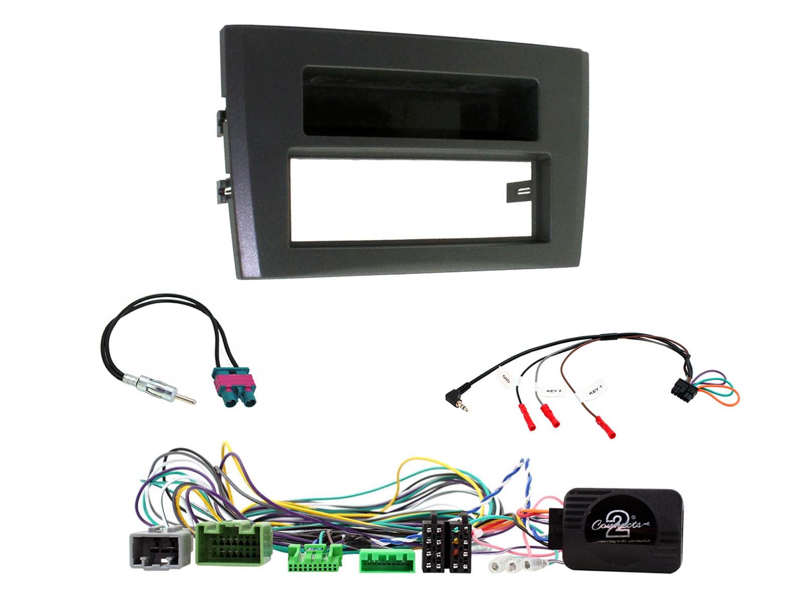 Connects2 CTKVL03 - Volvo XC90 2004 - 2014 Single Din Fascia and Steering Wheel Interface Installation Kit