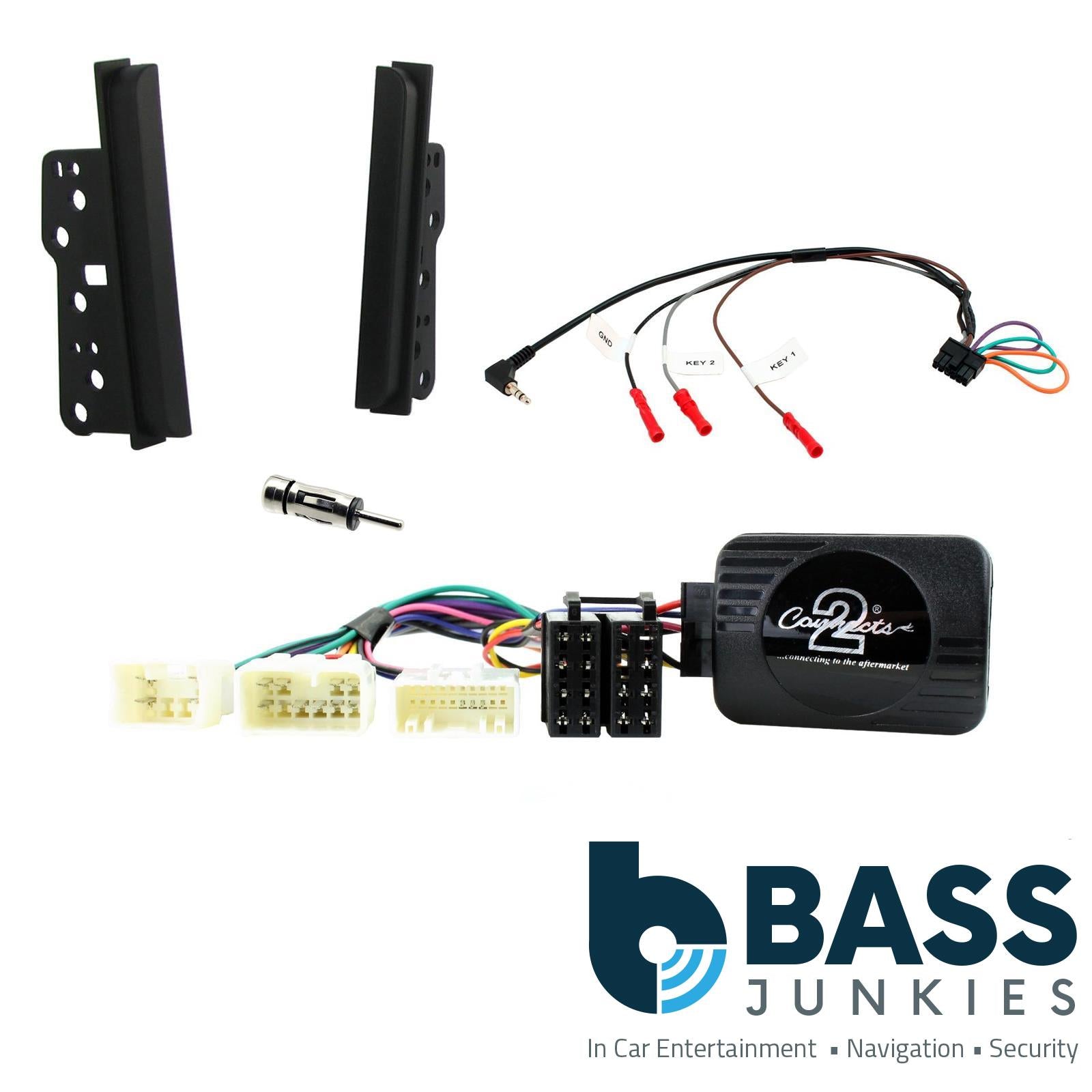 Connects2 CTKTY14 - Toyota Celica T230 1999 - 2005 Double Din Fascia & Steering Wheel Interface Installation Kit