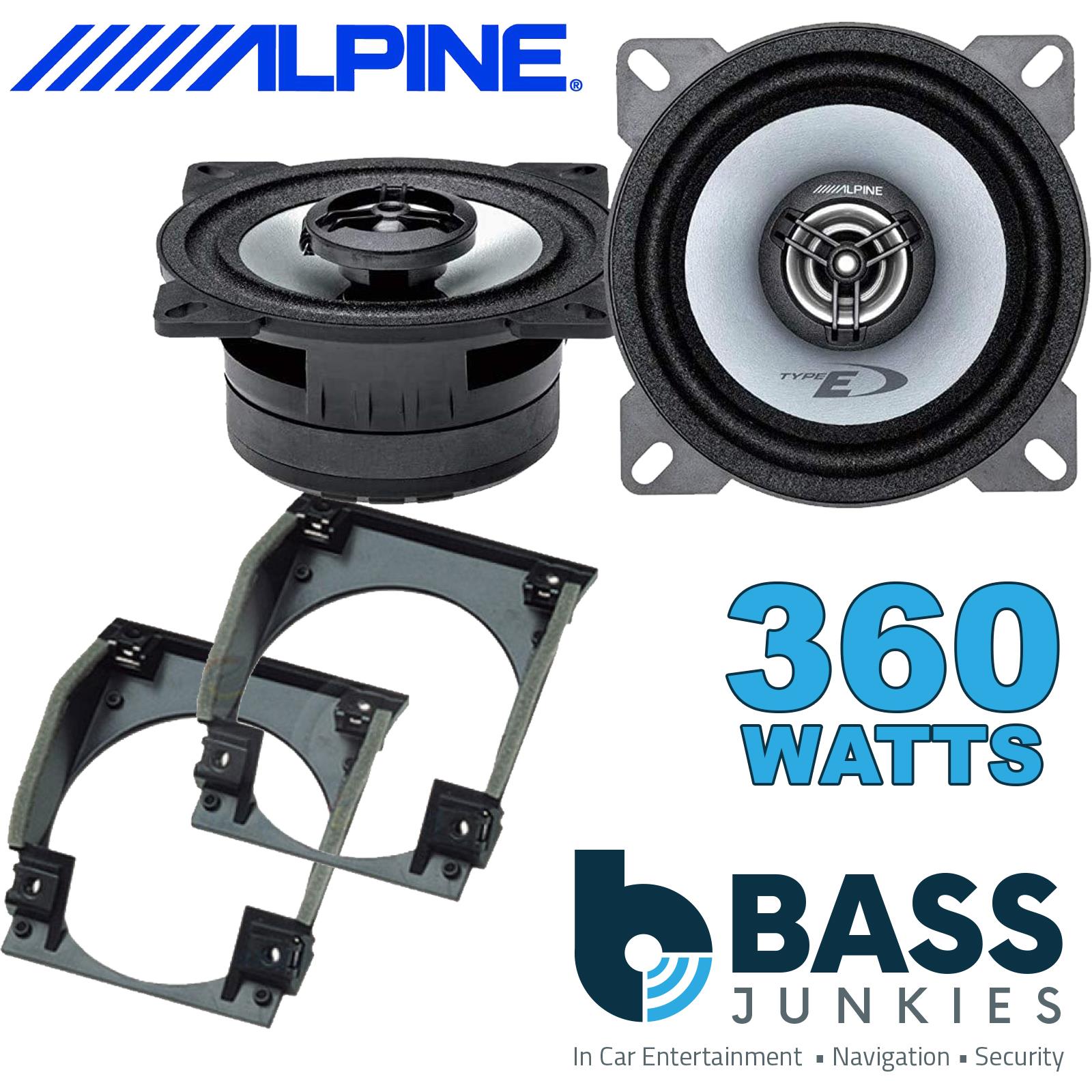 Alpine SXE-1025S 100mm/10cm/4" 2-Way Coaxial Car speakers (Per Pair Max 360|50 watts RMS) Fits Renault Twingo 1993-00