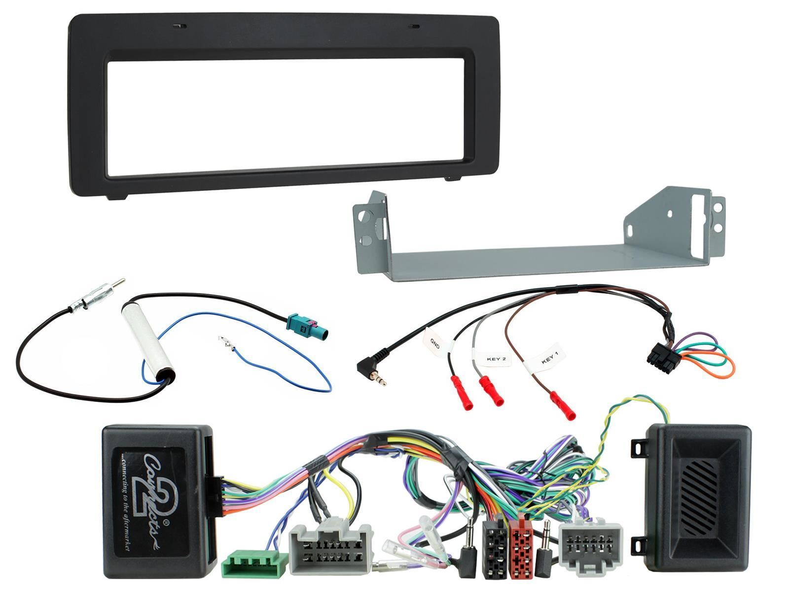 Single Din Stereo Fitting Kit + Steering Wheel Stalk Controls to fit Volvo S80 2006-11 | Volvo V70 2007-11 | Volvo XC70 2007-11