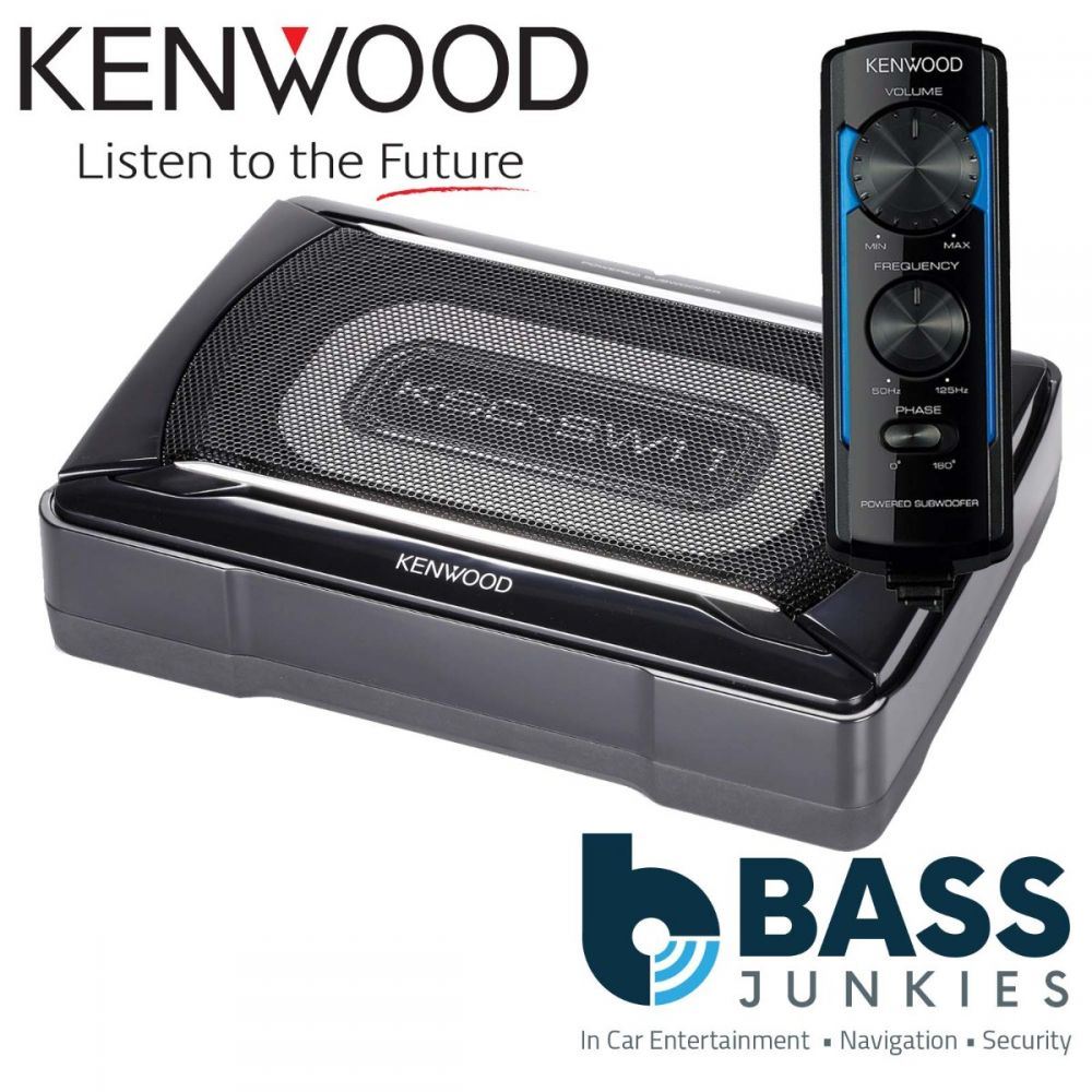 Kenwood KSC-SW11 - 150 Watts Compact Active Amplified Under Seat Powered Car Subwoofer Sub